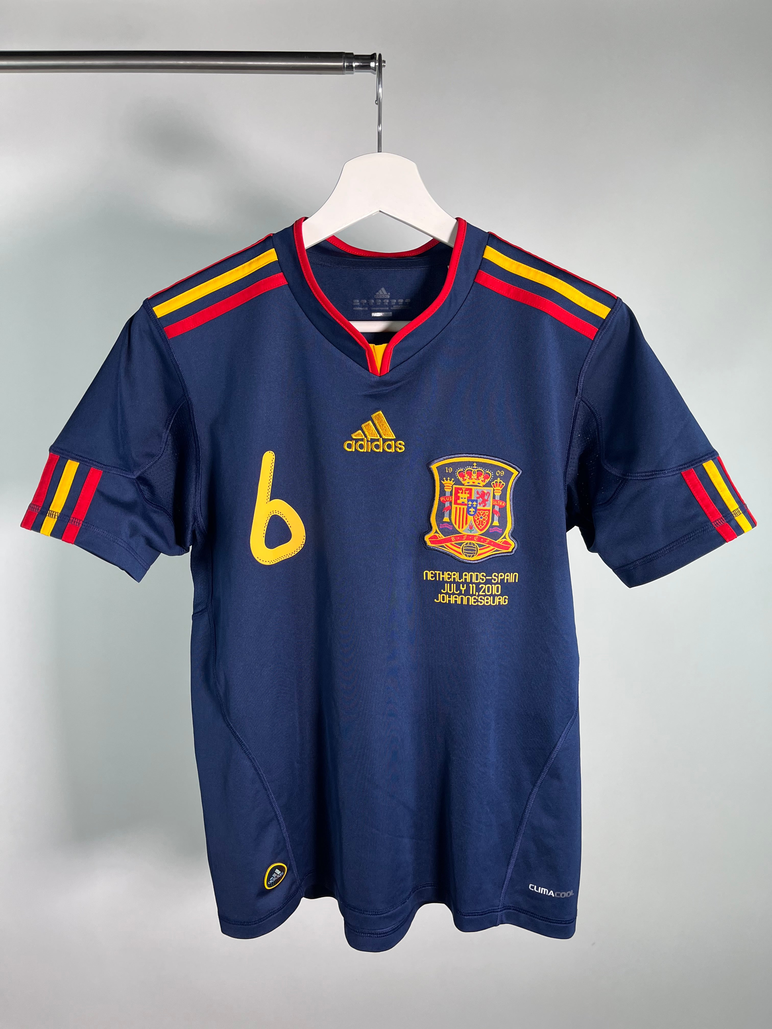Jersey España Visita 2010 2011 *Match Detail vs Países Bajos* Andrés Iniesta (XL Niño)