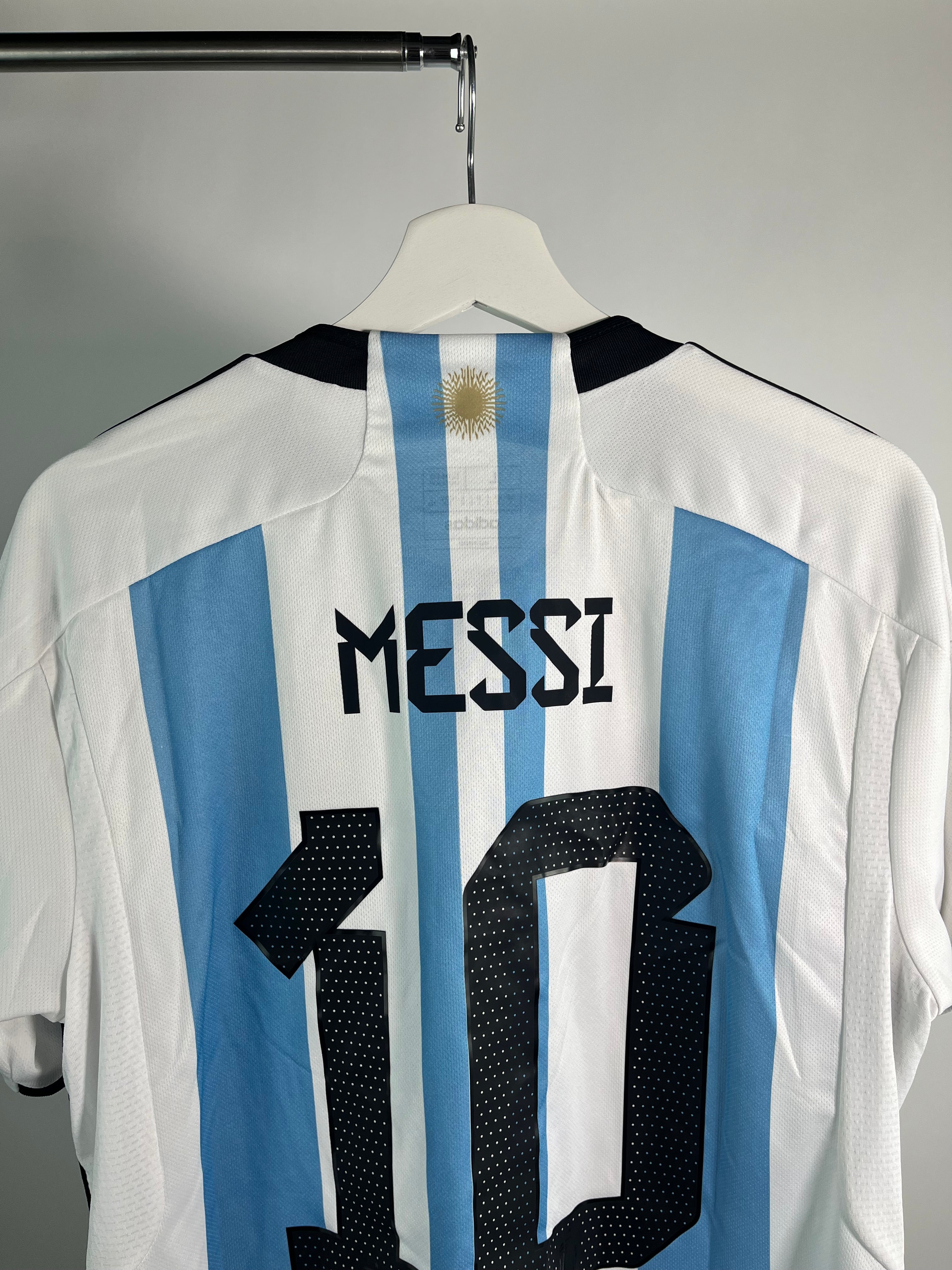 Jersey Argentina Local 2022 2024 *Match Detail Final vs Francia* Lionel Messi (L)