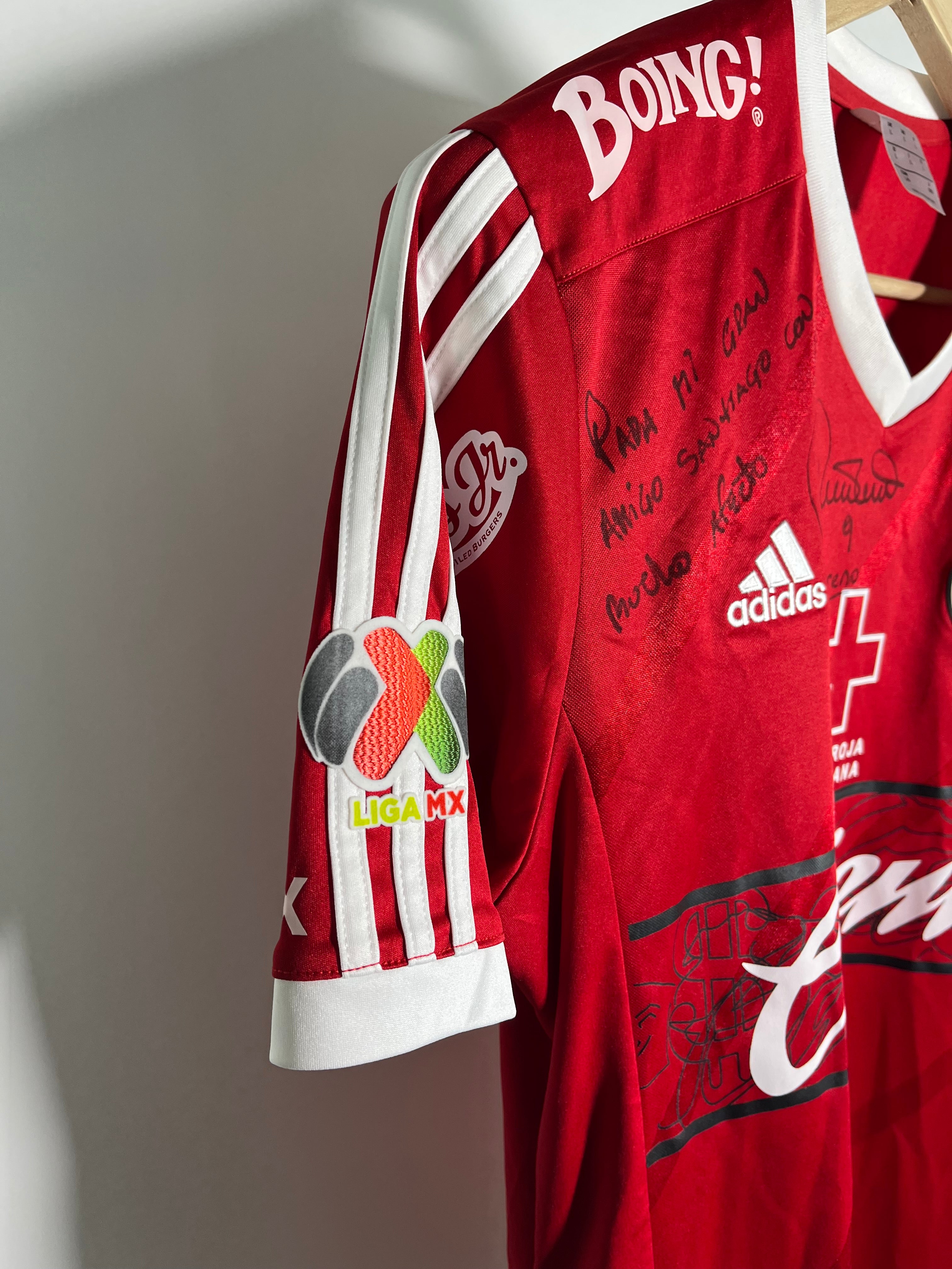 Jersey Xolos Local 2015 2016 Match Worn Autografiado Alfredo Moreno (L)