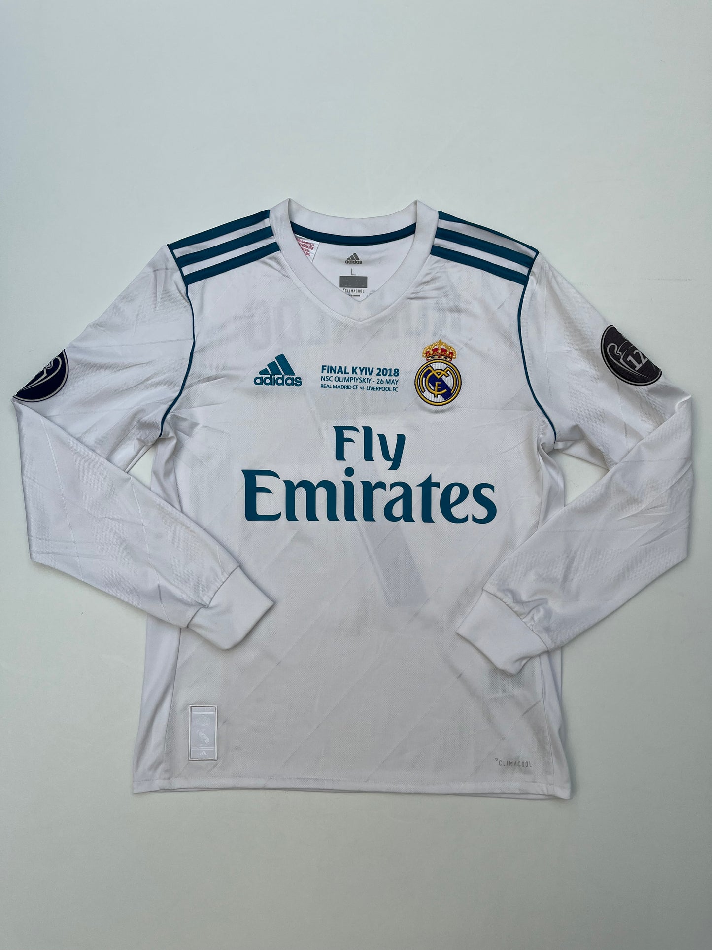 Jersey Real Madrid Local 2017 2018 Match Detail Final Cristiano Ronaldo (L niño)