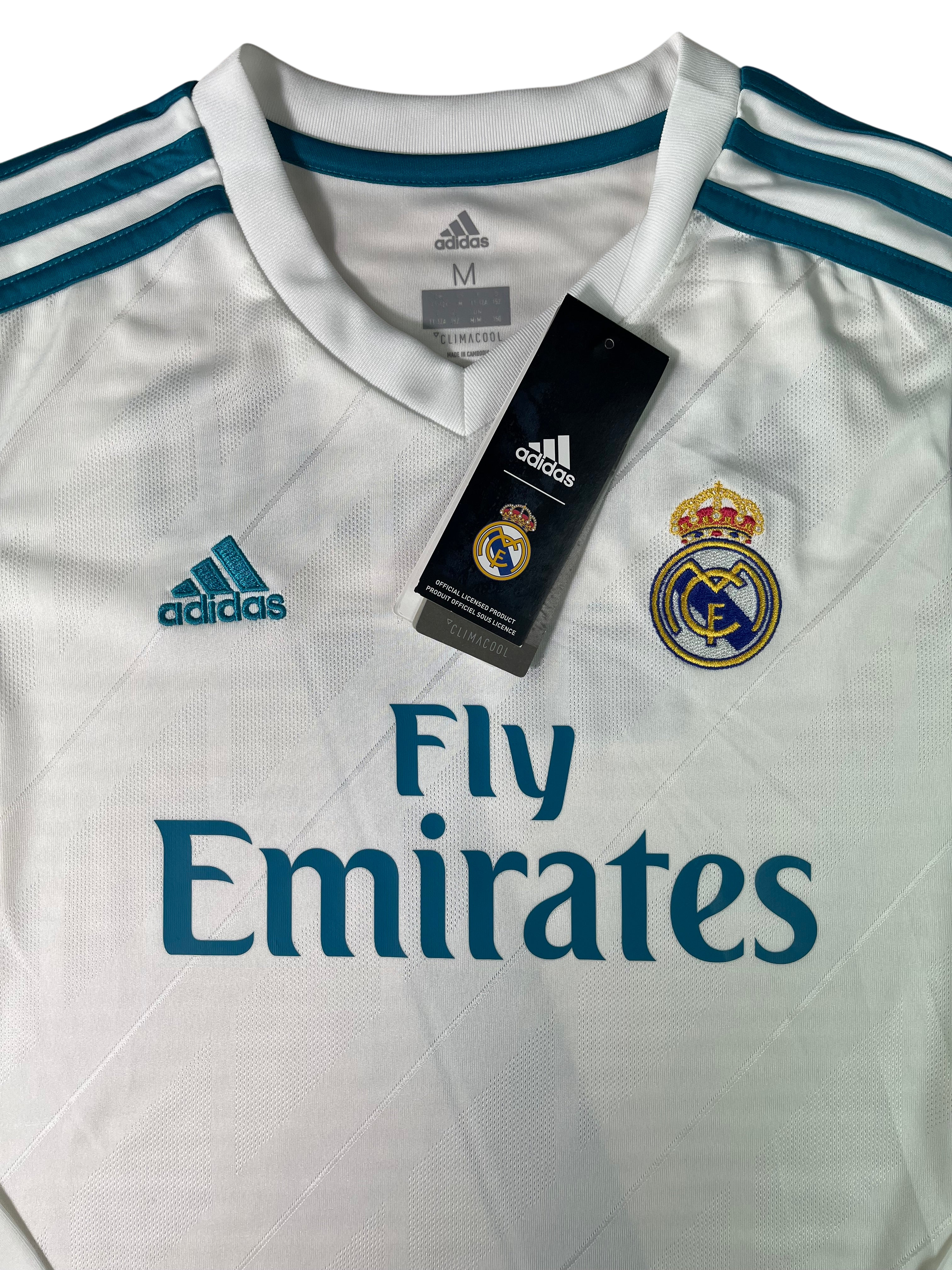 Jersey Real Madrid Local 2017 2018 Manga Larga Cristiano Ronaldo (Múltiples Tallas Niño)
