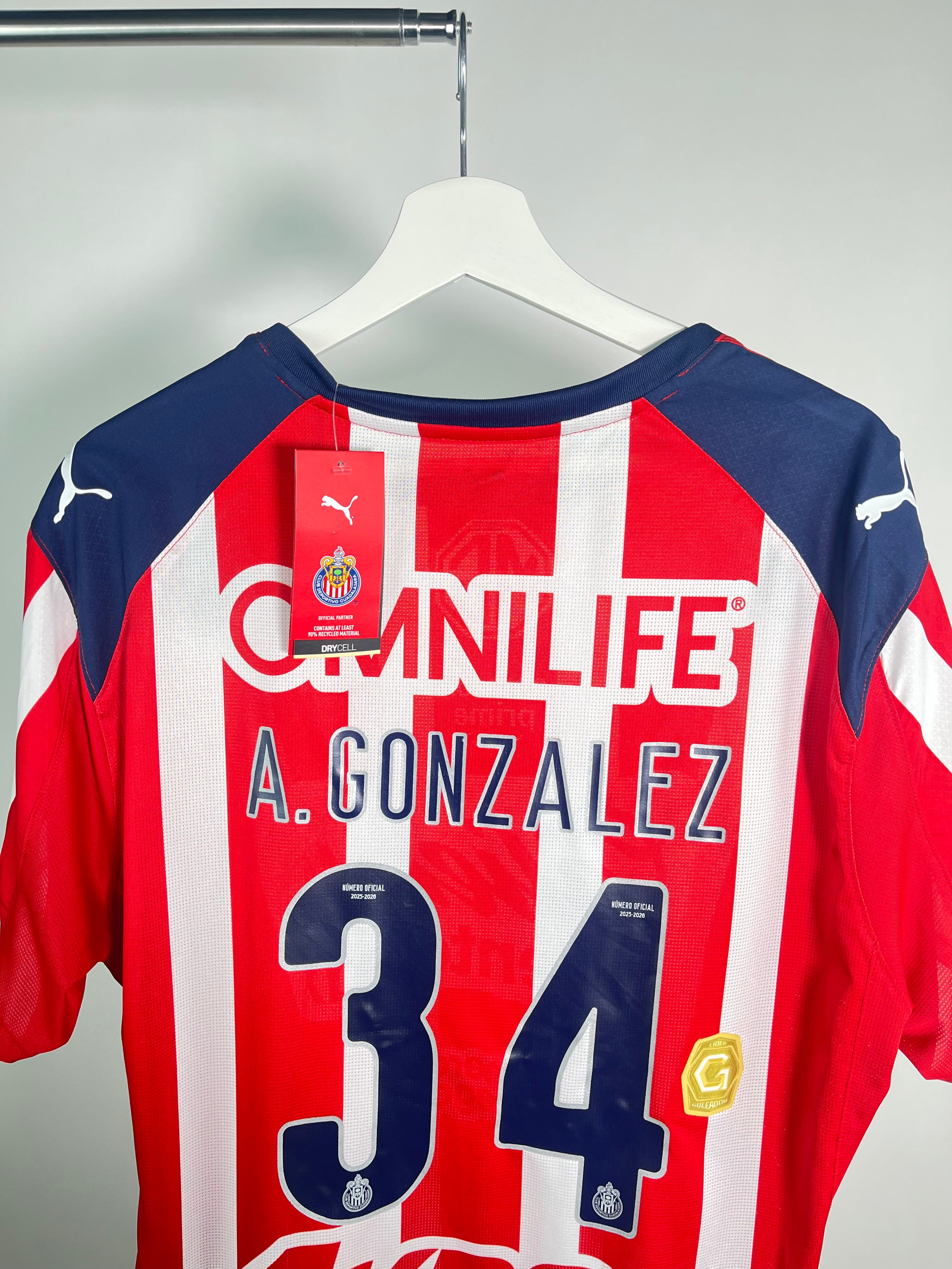 Jersey Chivas Local 2025 2026 Versión Jugador Armando González *C/Etiquetas*(L)