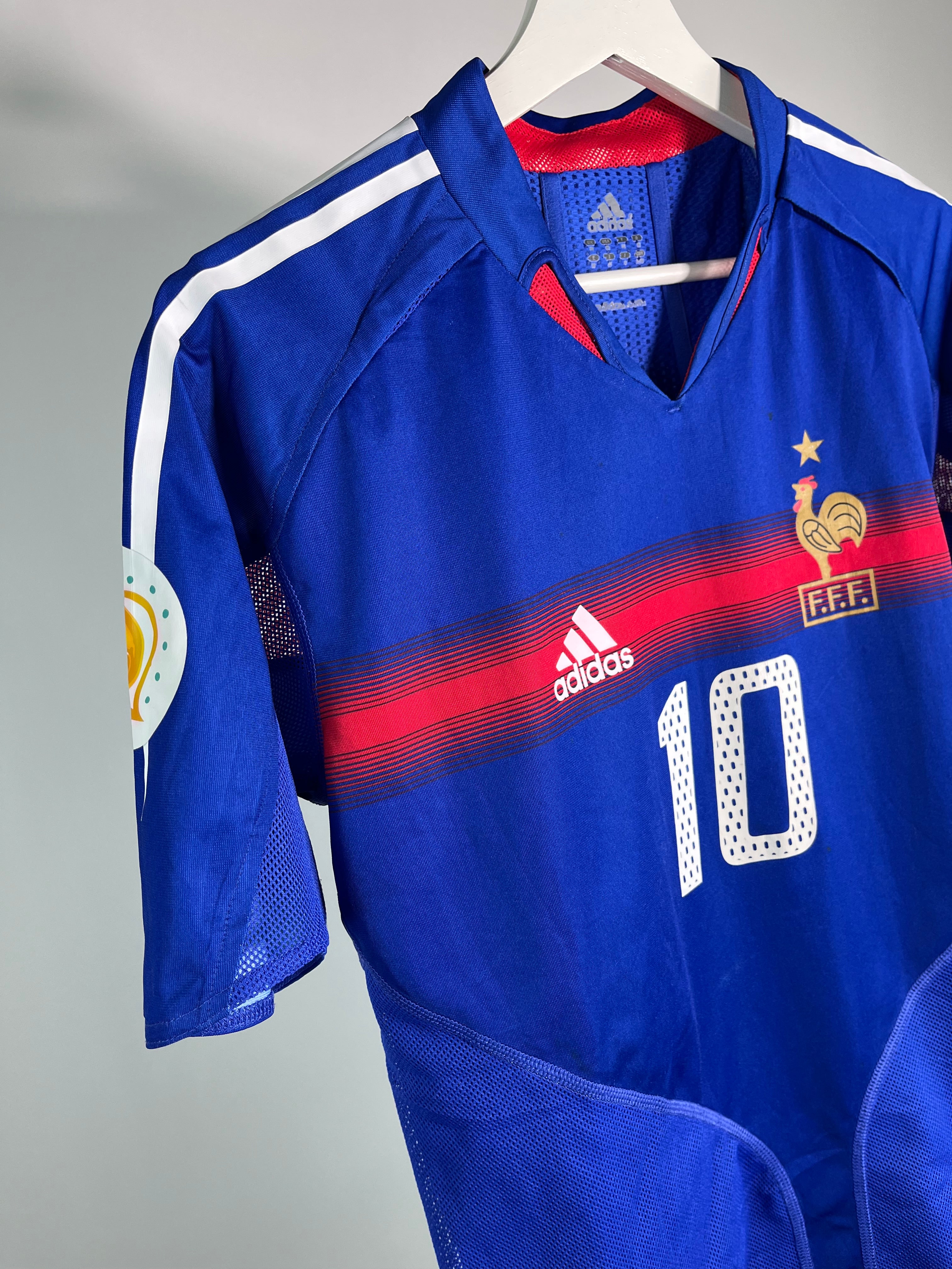 Jersey Francia Local 2004 2006 Versión *Eurocopa* Jugador Zinedine Zidane (M)