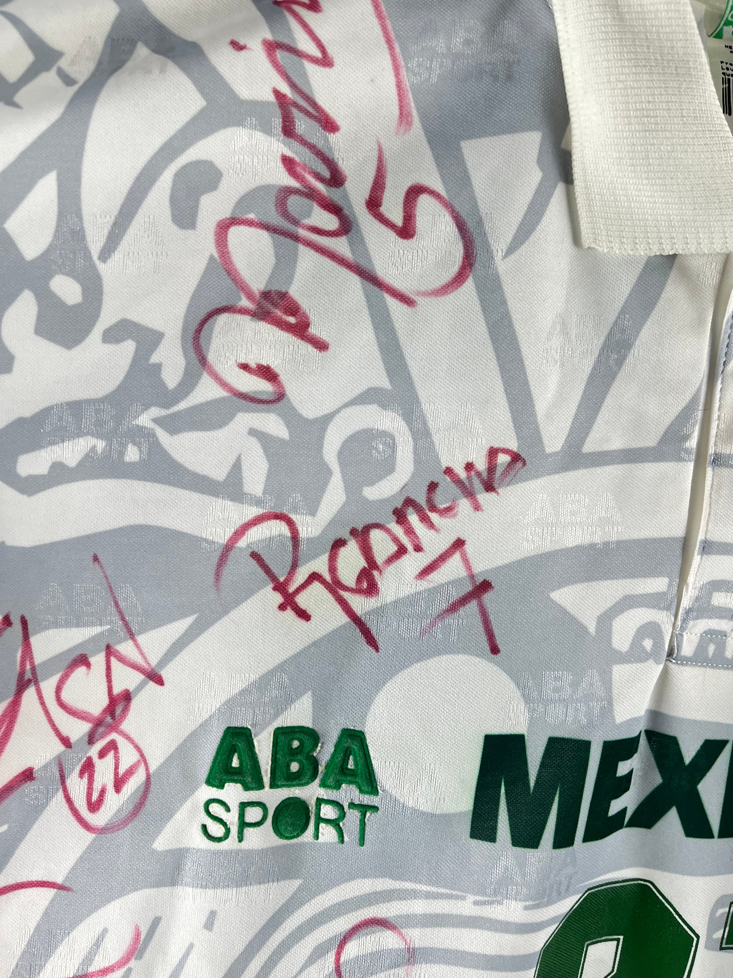 Jersey México Visita 1997 1998 Match Worn Autografiado Edson Astivia (L)
