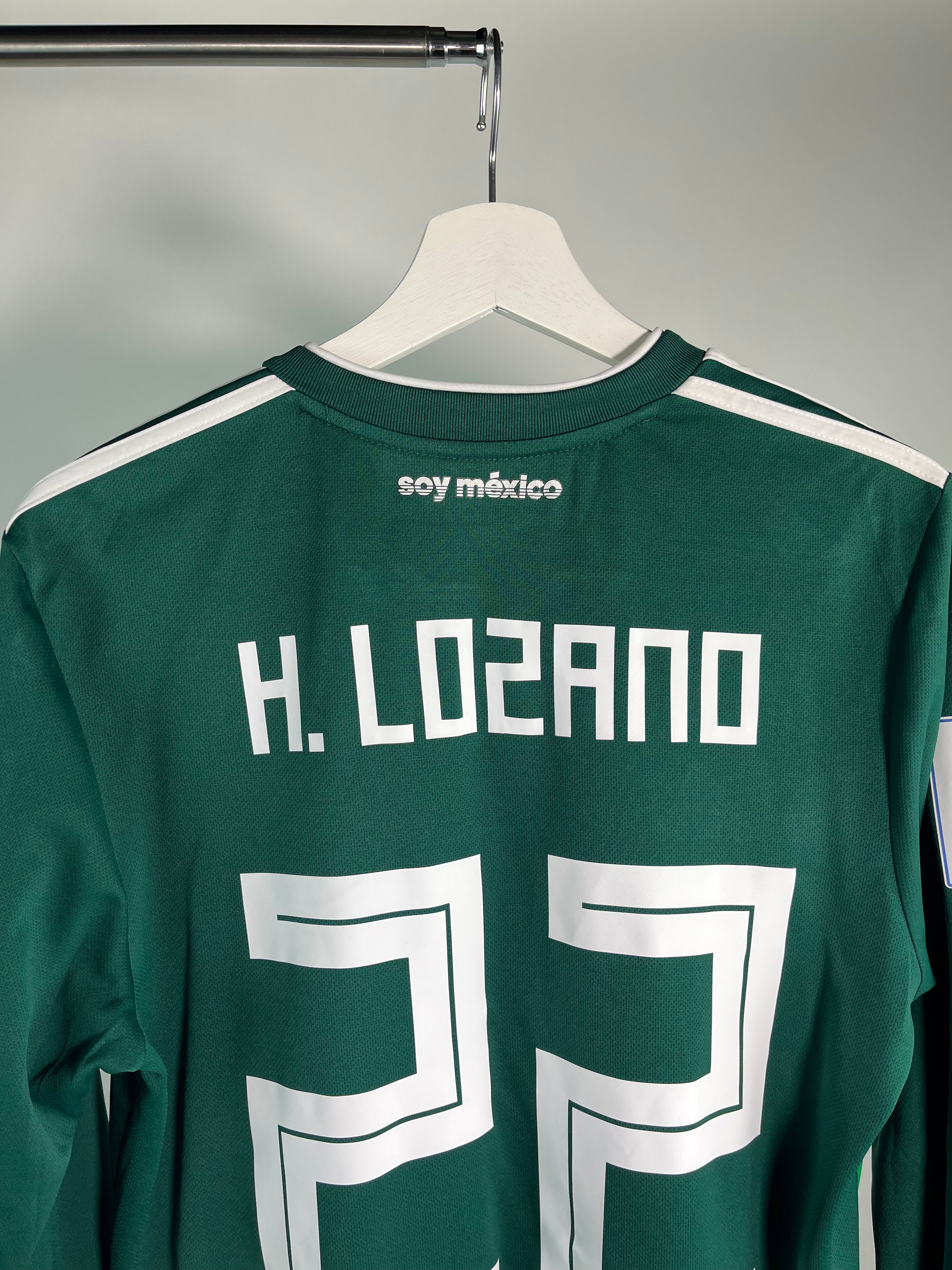 Jersey México Local 2018 2019 *Match Detail vs Alemania* Manga Larga Hirving Lozano (M)