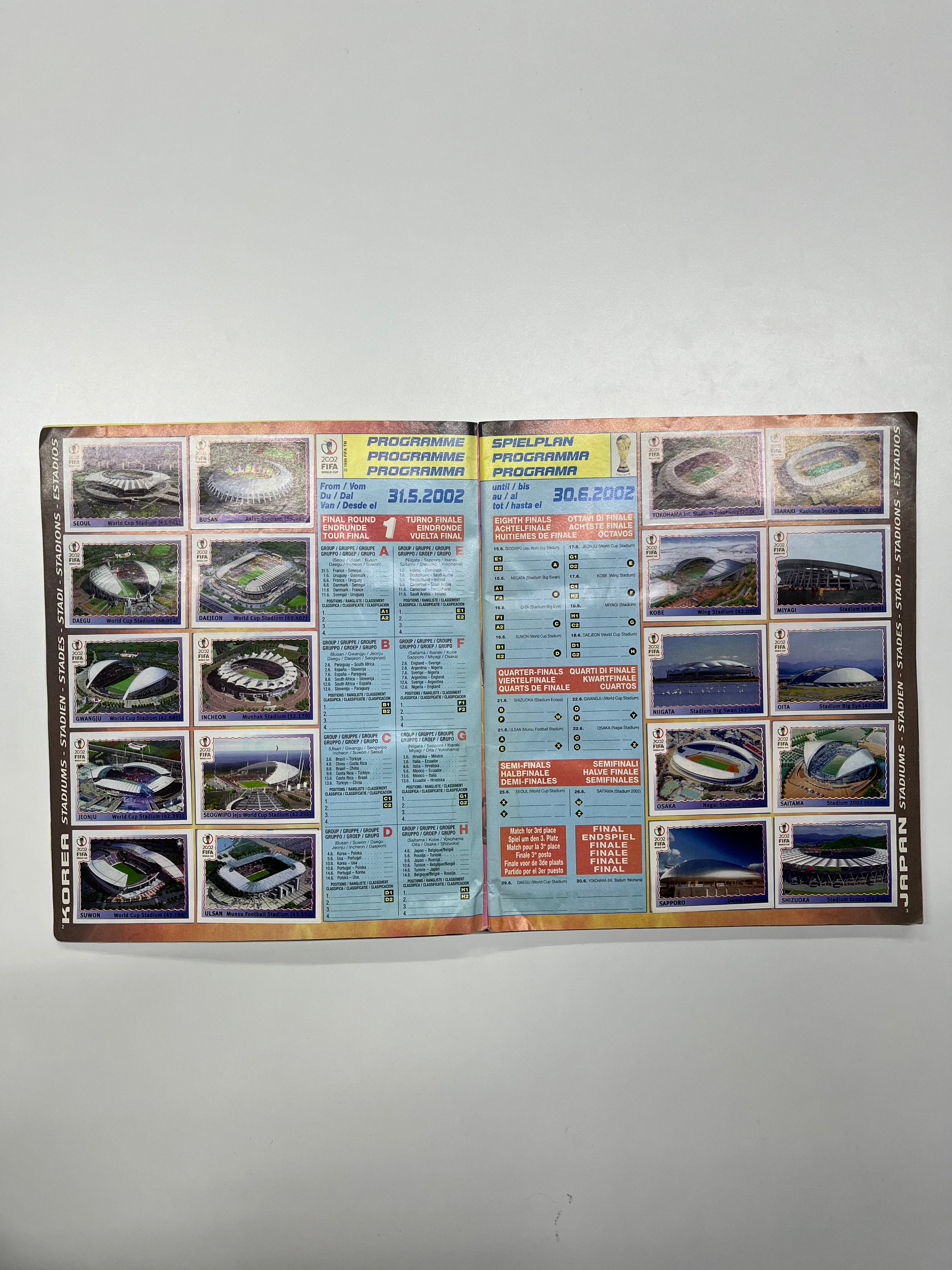 Álbum Panini Mundial Corea Japón 2002