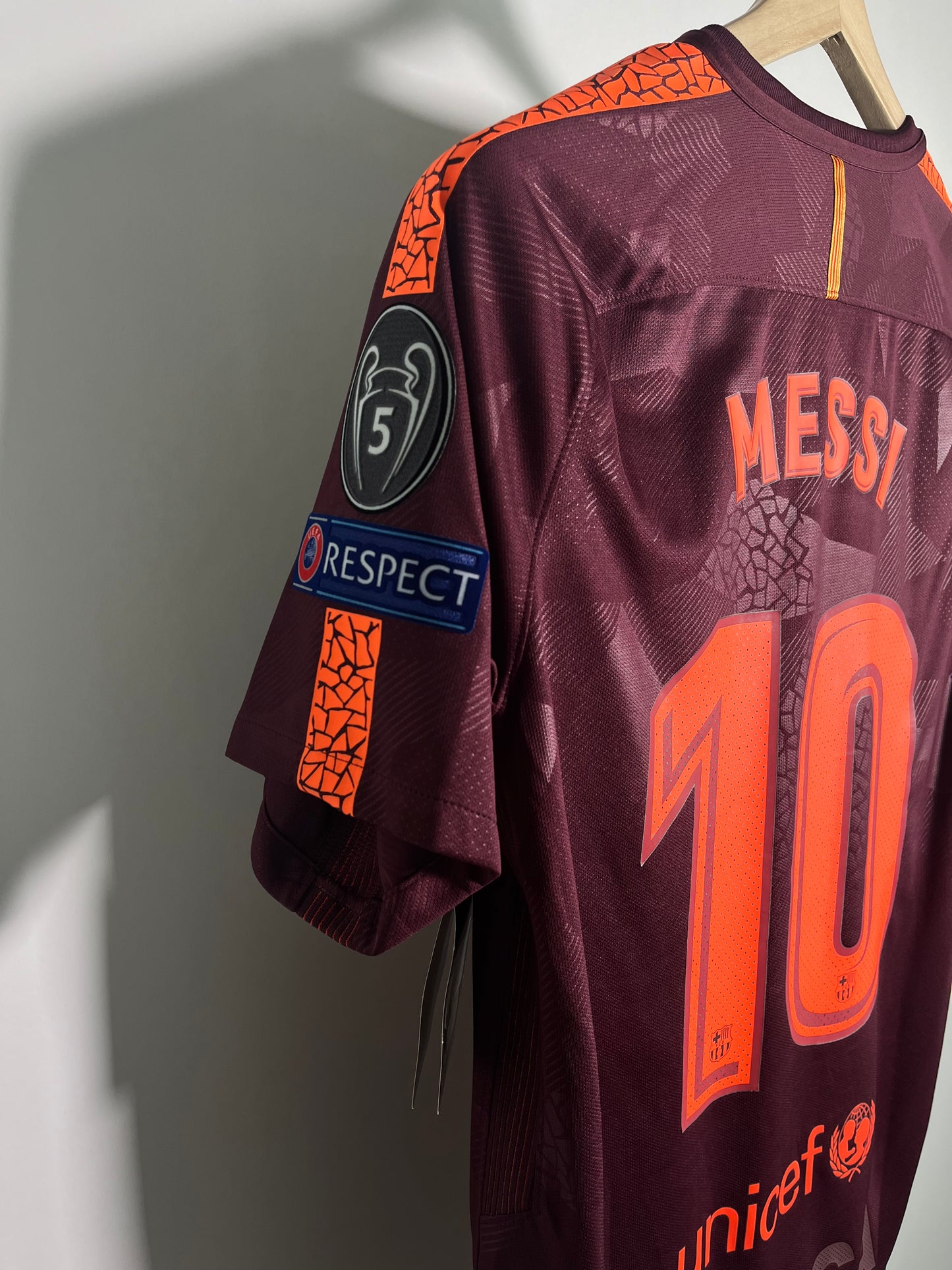 Jersey Barcelona Tercera 2017 2018 *C/Etiquetas* Champions League Lionel Messi (M)