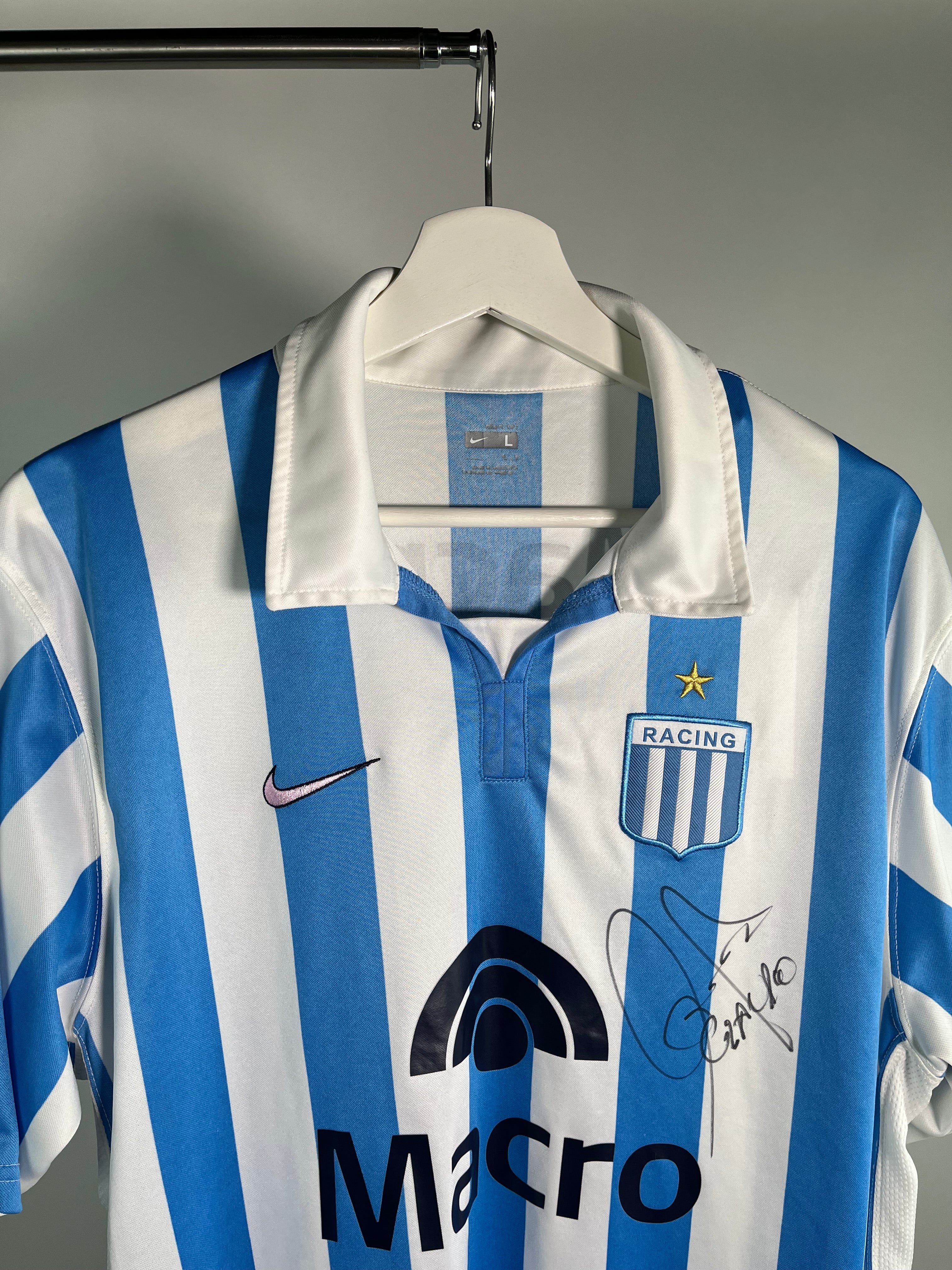 Jersey Racing Club Local 2007 2008 Autografiado Por Claudio Piojo López (L)
