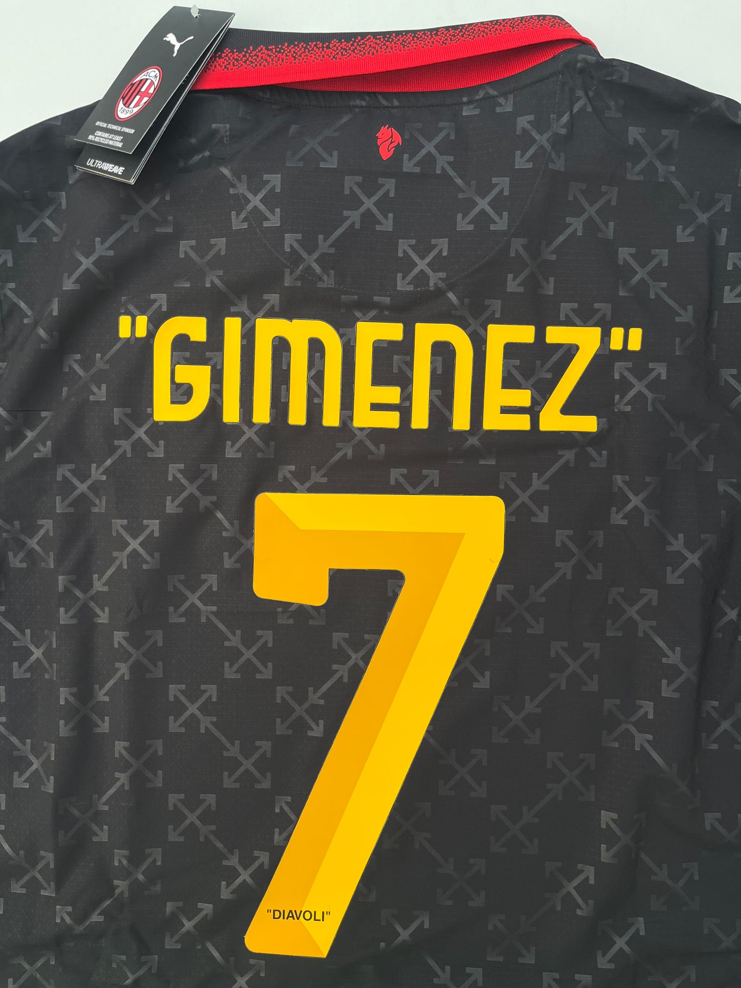 Jersey AC Milan Cuarta 2024 2025 OFF White Versión Jugador Con Caja Santiago Giménez (L)