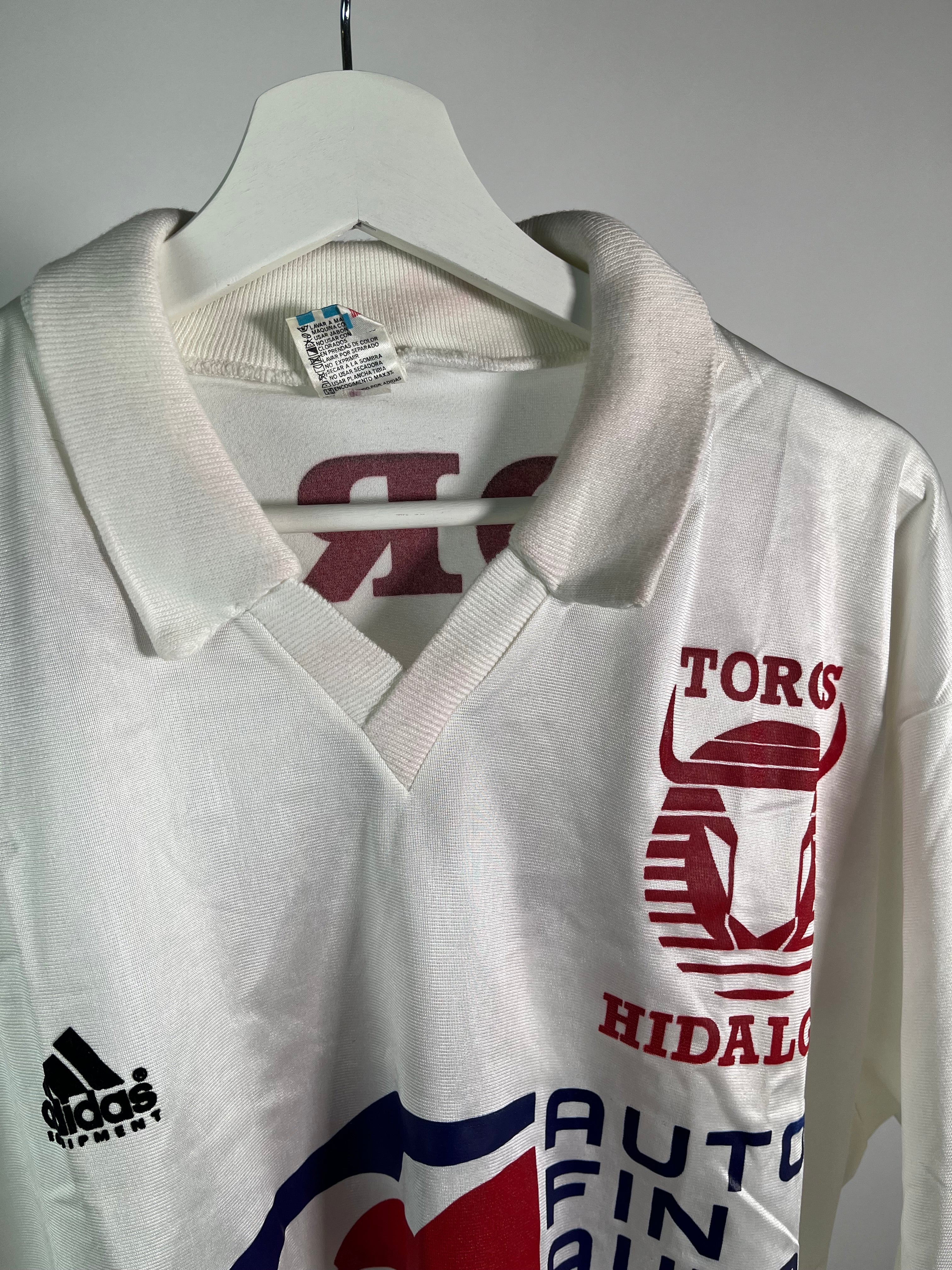 Jersey Toros Hidalgo Visita 1993 1994 Match Worn Manga Larga Eduardo Berizzo (L)
