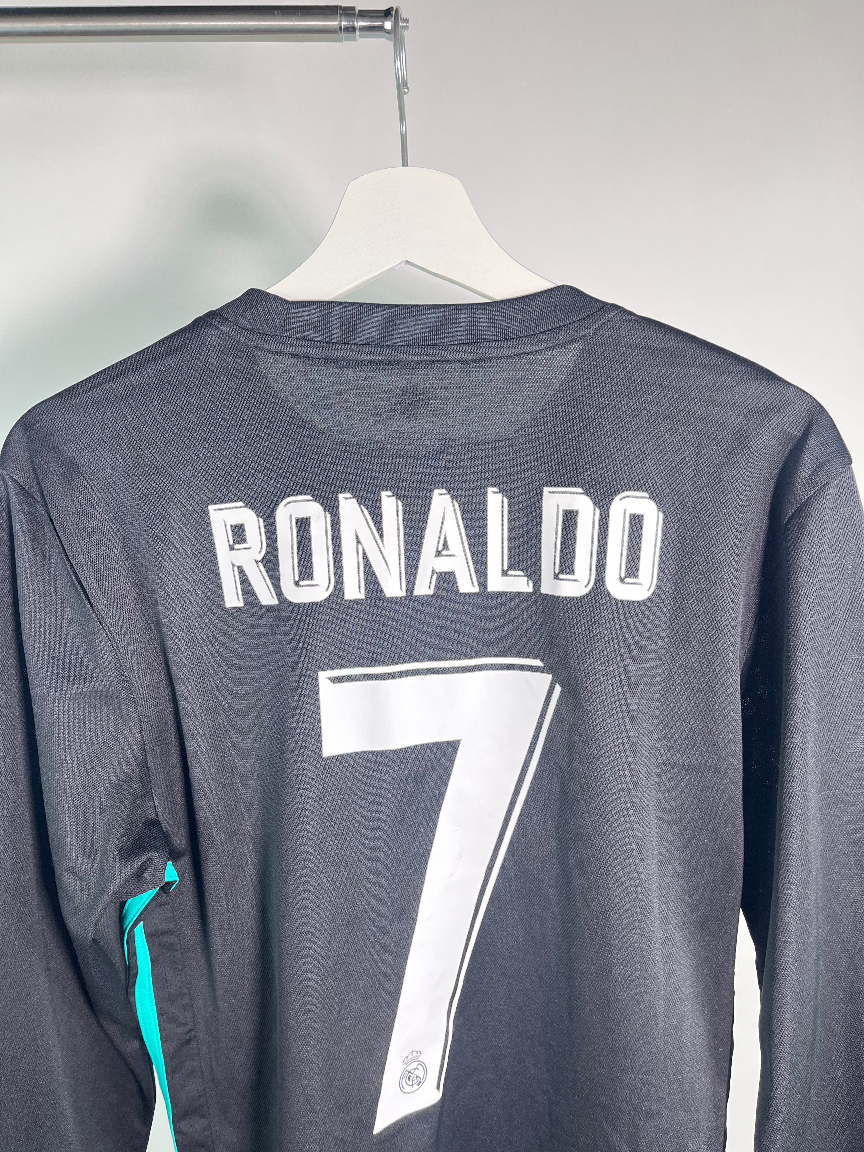 Jersey Real Madrid Visita 2017 2018 Manga Larga Cristiano Ronaldo (S)
