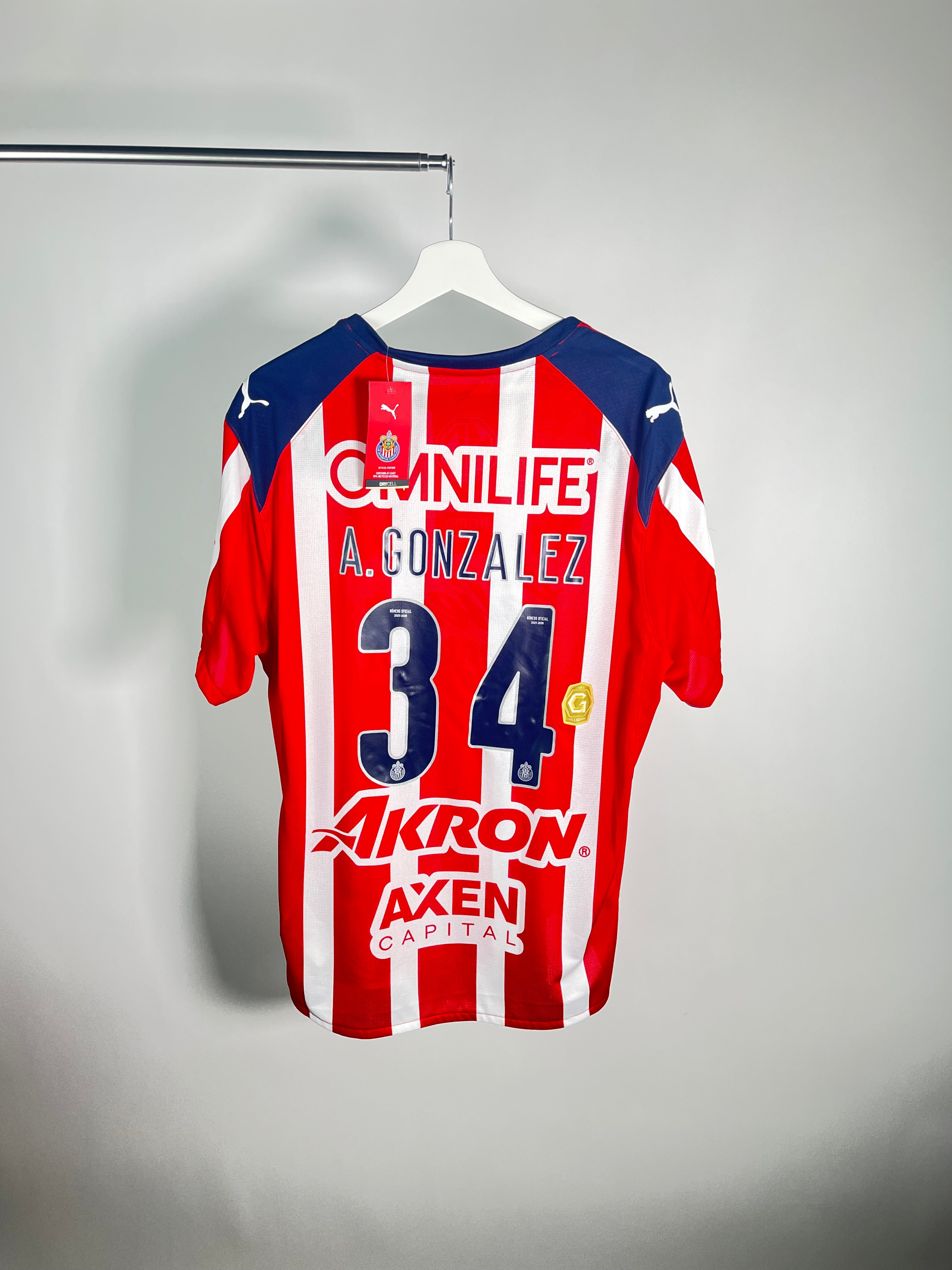 Jersey Chivas Local 2025 2026 Versión Jugador Armando González *C/Etiquetas*(L)