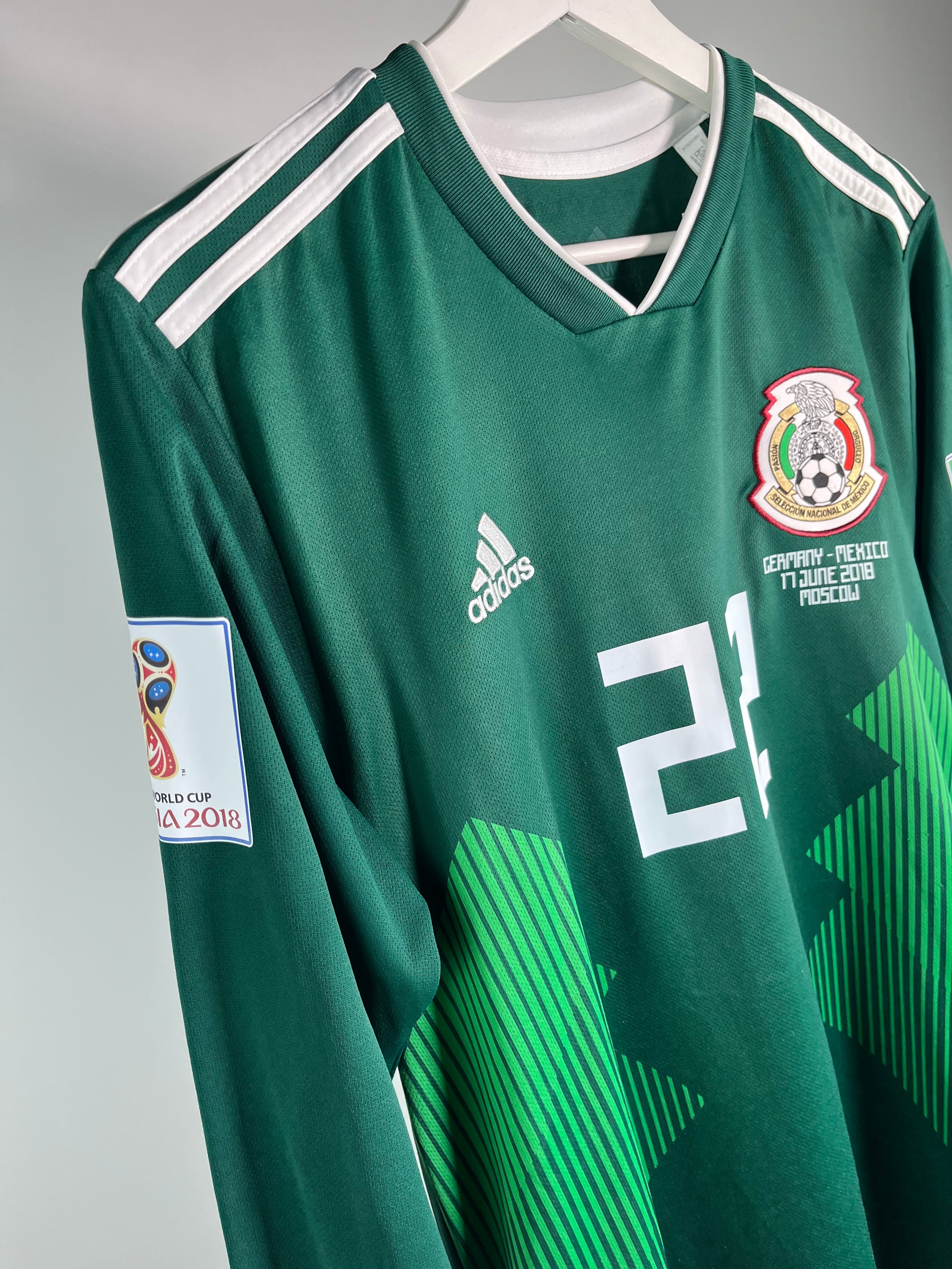 Jersey México Local 2018 2019 *Match Detail vs Alemania* Manga Larga Hirving Lozano (M)
