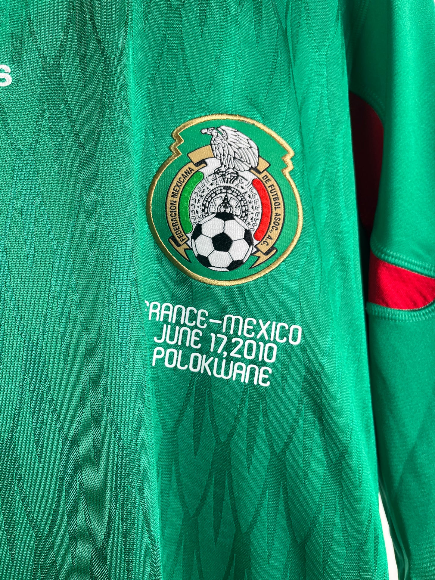 Jersey México Local 2010 2011 Manga Larga *Match Detail vs Francia* Rafael Márquez (XL)