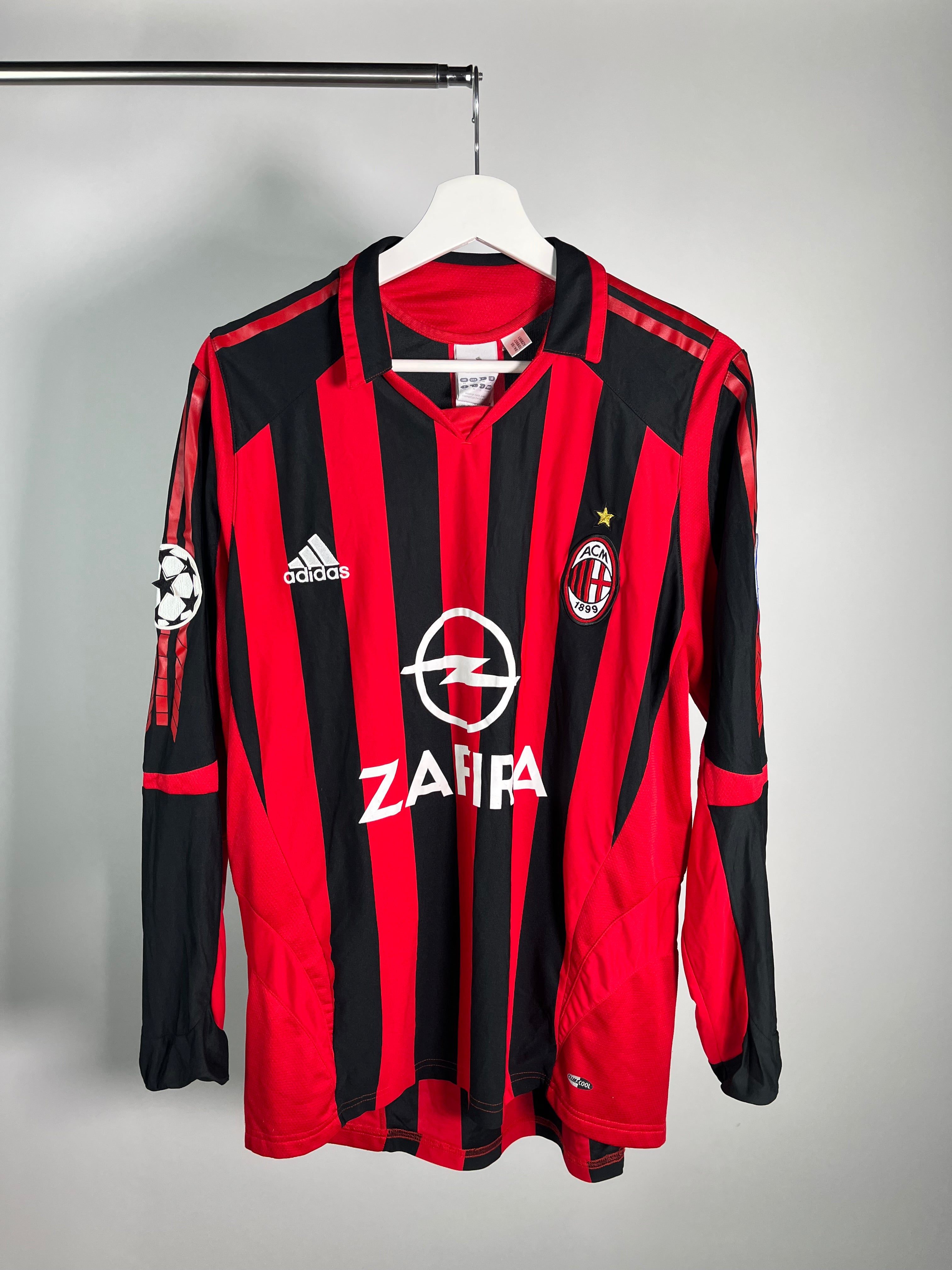 Jersey AC Milán Local 2005 2006 Manga Larga *Champions League* (M)