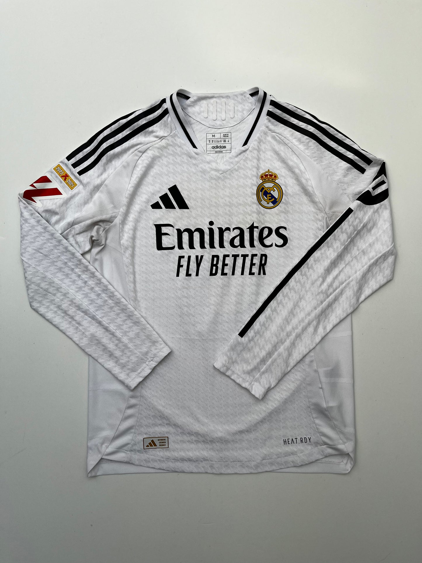 Jersey Real Madrid Local 2024 2025 Manga Larga Versión Jugador Bellingham (M)