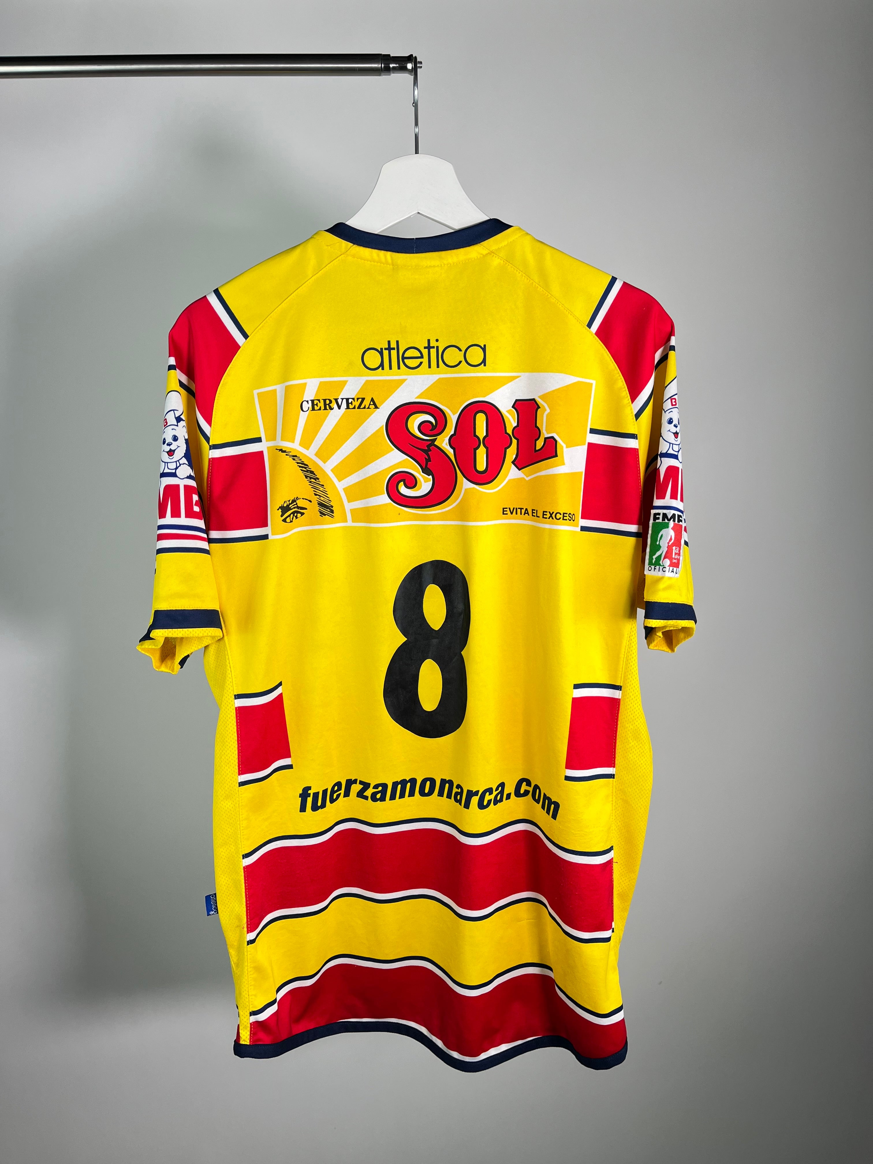 Jersey Monarcas Morelia Local 2002 2003 Match Worn Jorge Almirón (M)