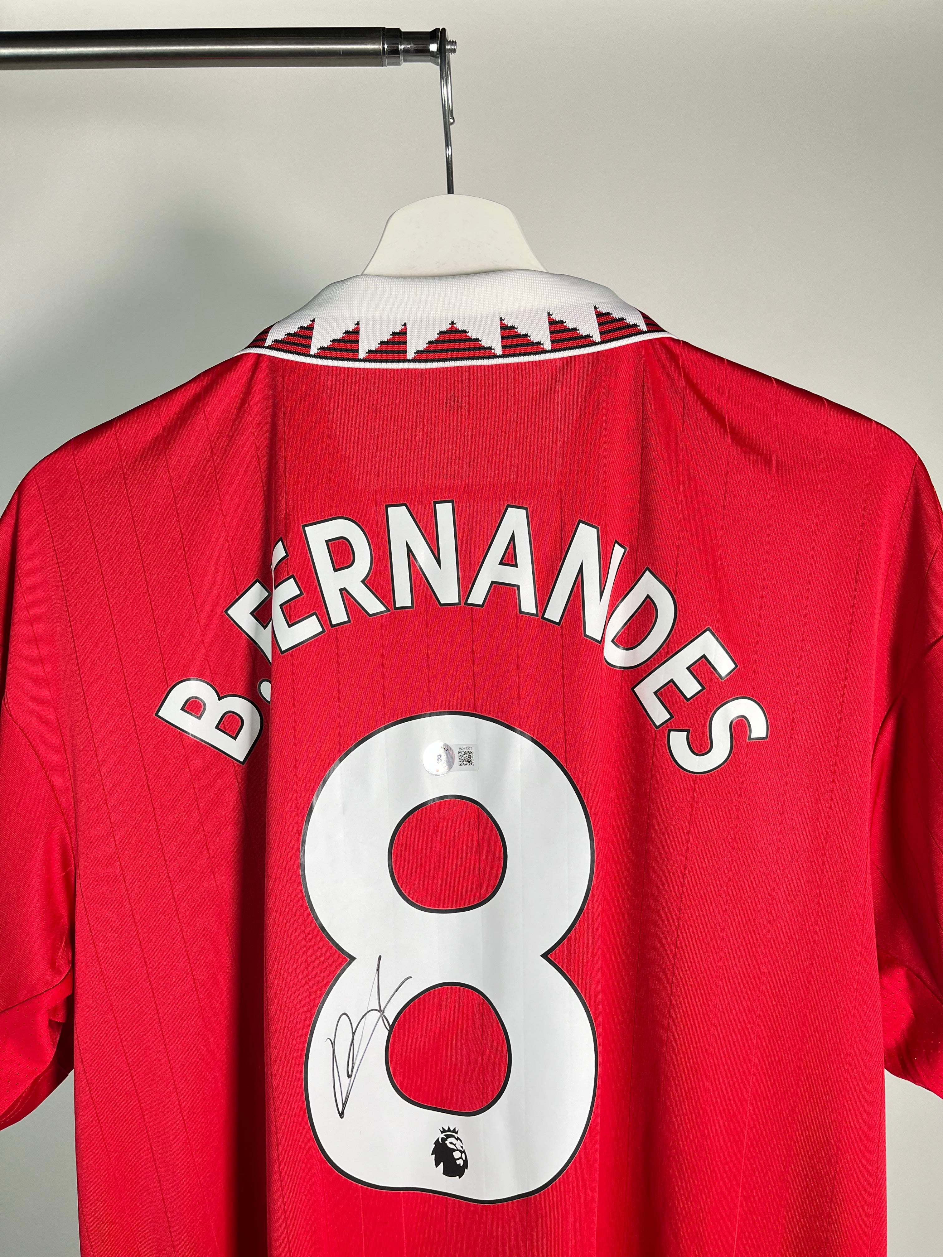 Jersey Manchester United Local 2022 2023 Autografiado Bruno Fernandes (L)