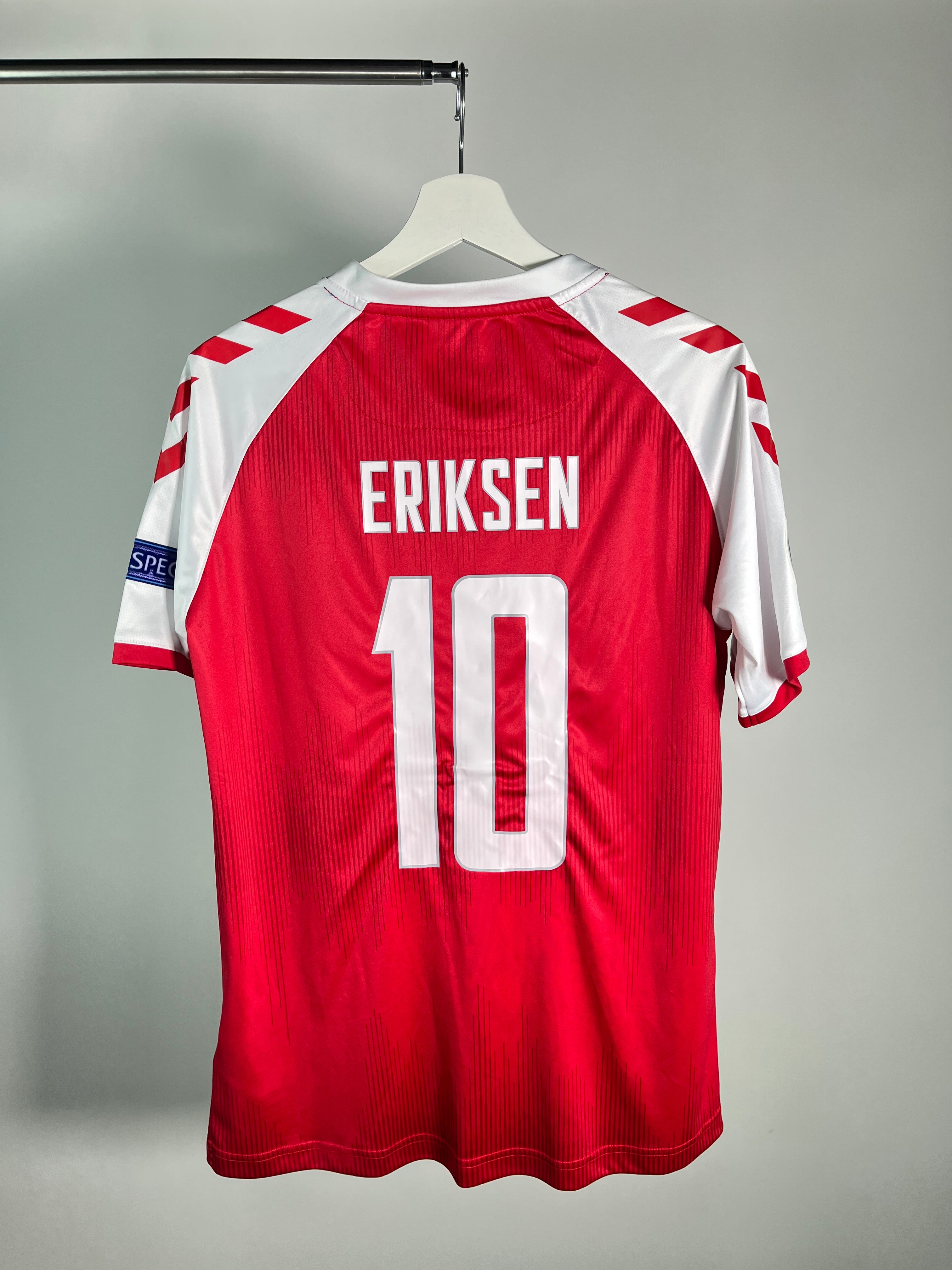 Jersey Dinamarca Local 2020 2022 *Eurocopa* Match Detail vs Finlandia Christian Eriksen (M)