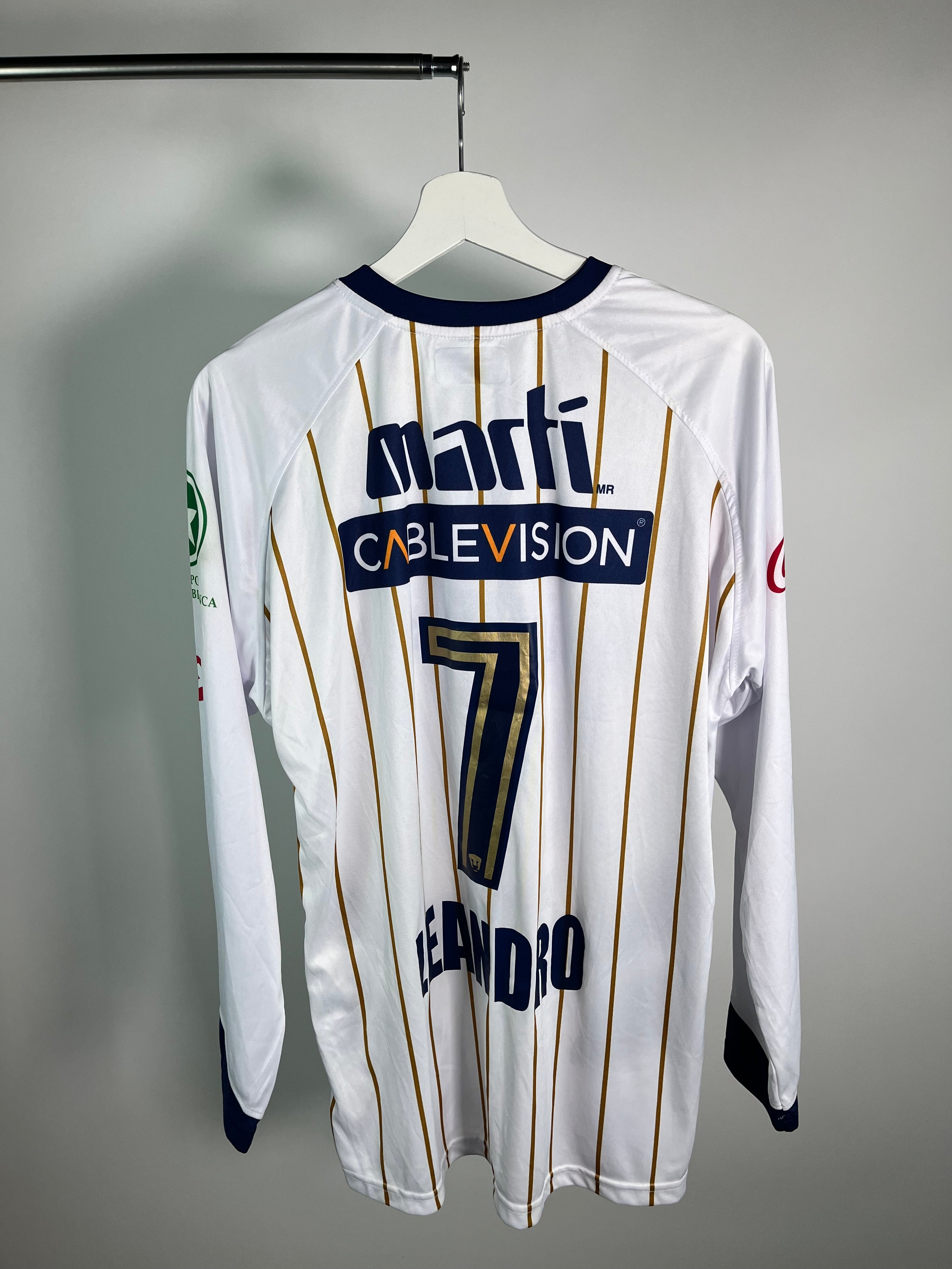 Jersey Pumas Local 2007 2008 Match Worn Manga Larga Leandro Augusto (L)
