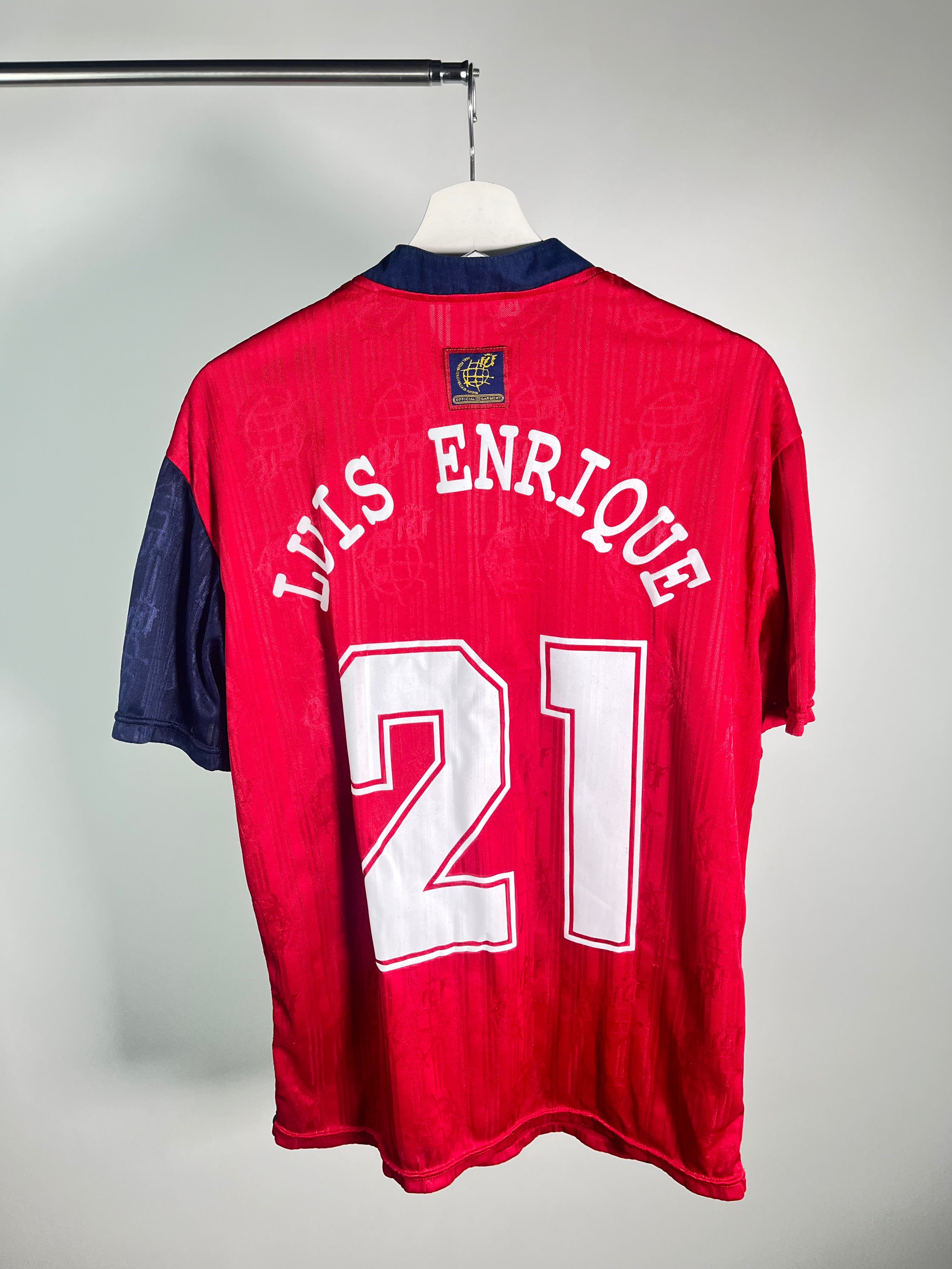 Jersey España Local 1996 1998 *Eurocopa* Luis Enrique (M)