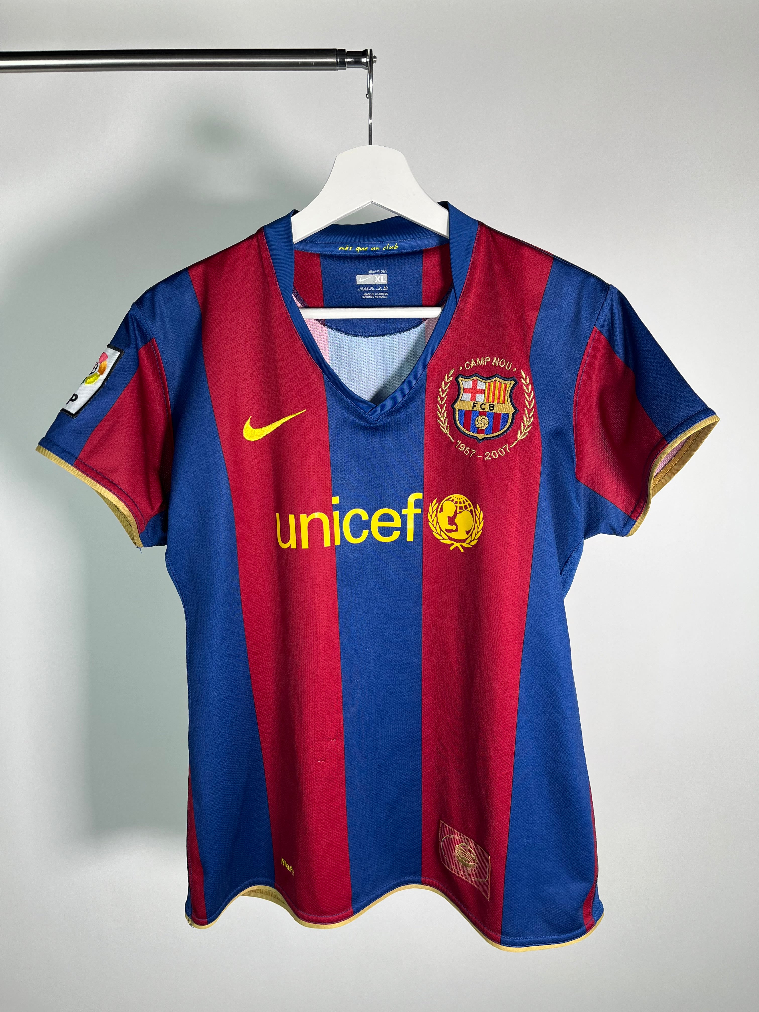 Jersey Barcelona Local 2007 2008 Lionel Messi (XL Mujer)