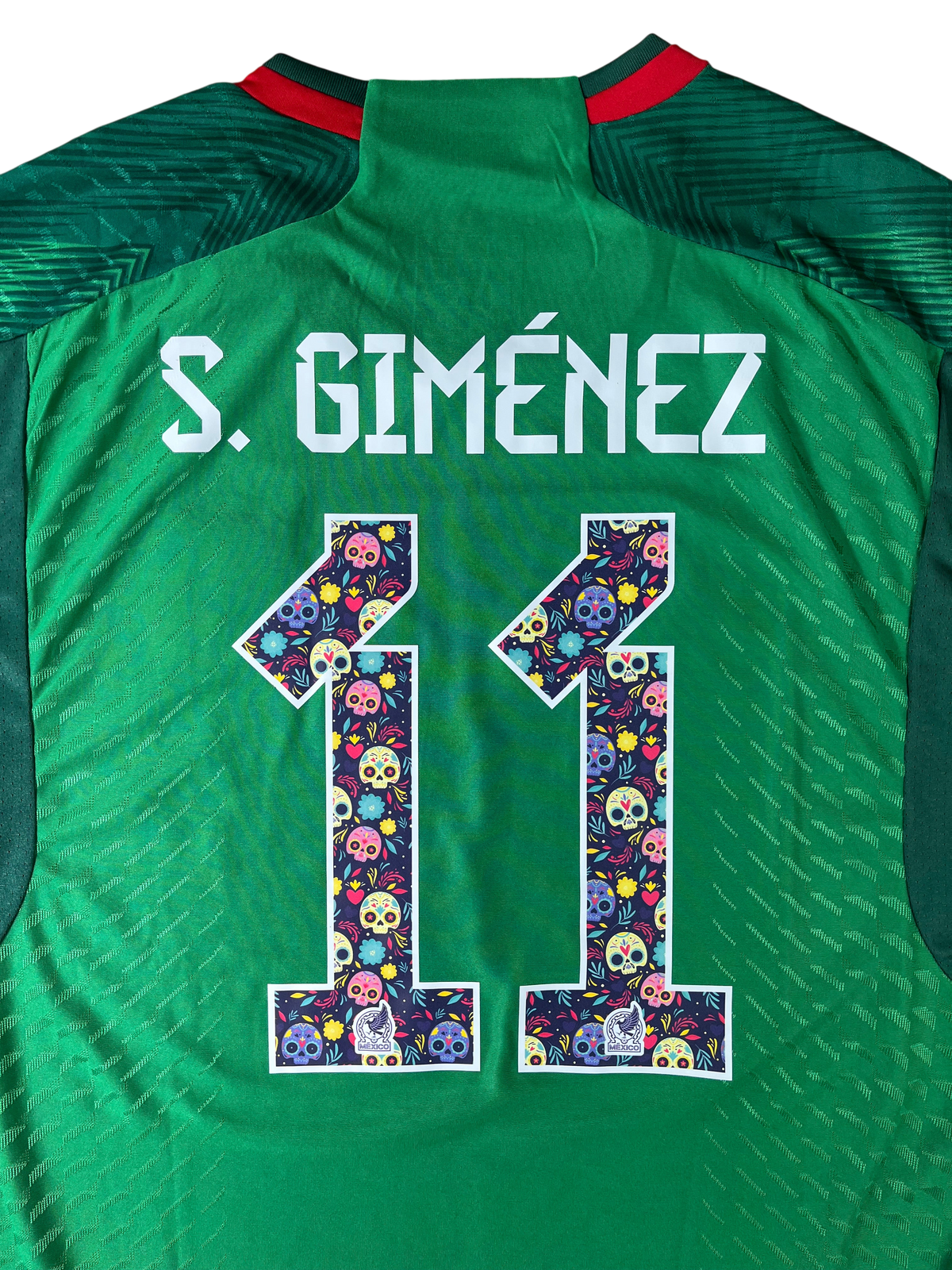 Jersey México Local 2022 2023 Versión Jugador Santiago Giménez *Día de Muertos*