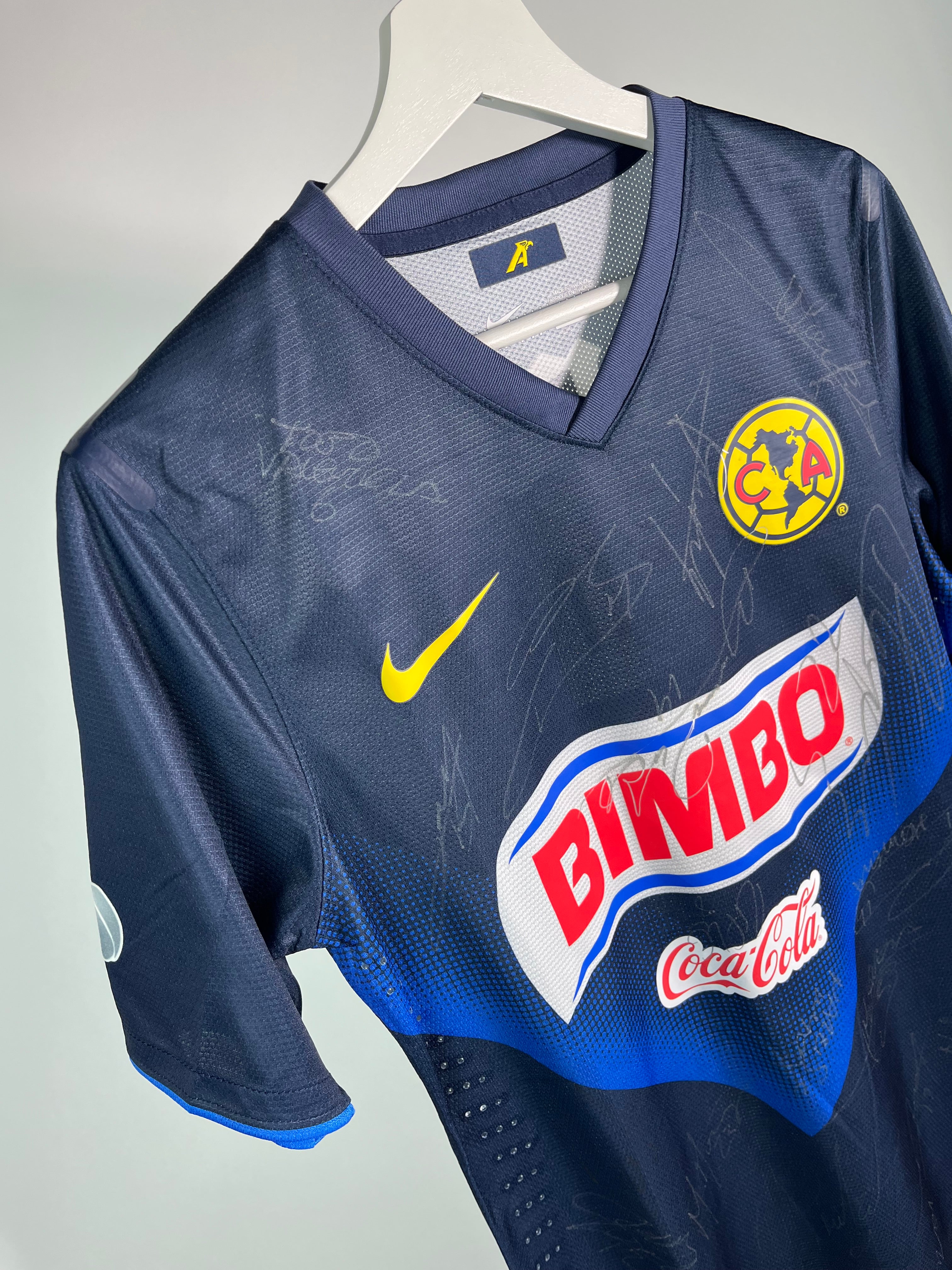 Jersey Club América Visita 2013 2014 Utileria Autografiado Narciso Mina (M)