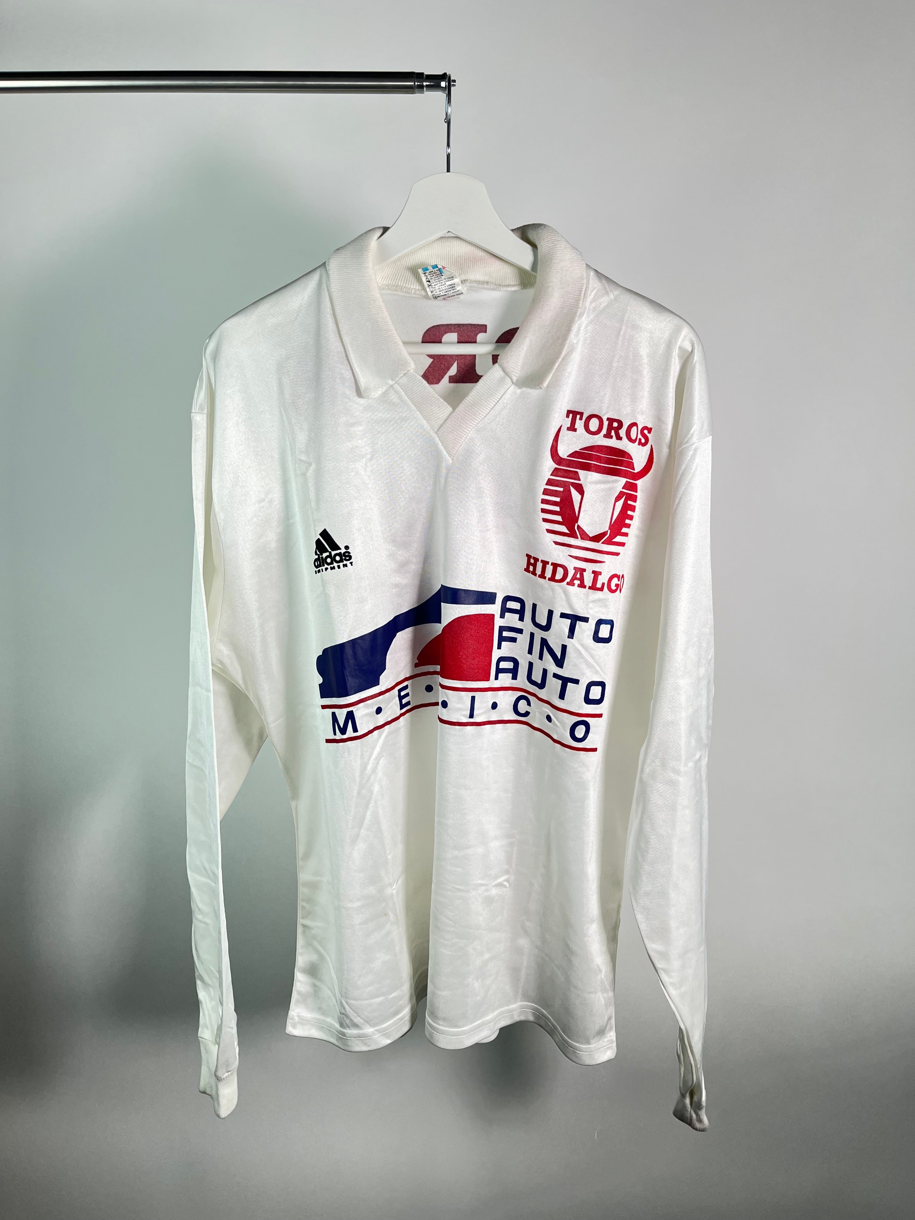 Jersey Toros Hidalgo Visita 1993 1994 Match Worn Manga Larga Eduardo Berizzo (L)