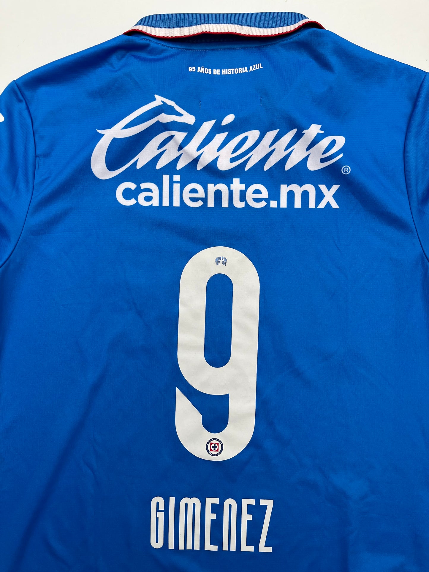 Jersey Cruz Azul Local 2022 2023 Match Worn Santiago Giménez (L)