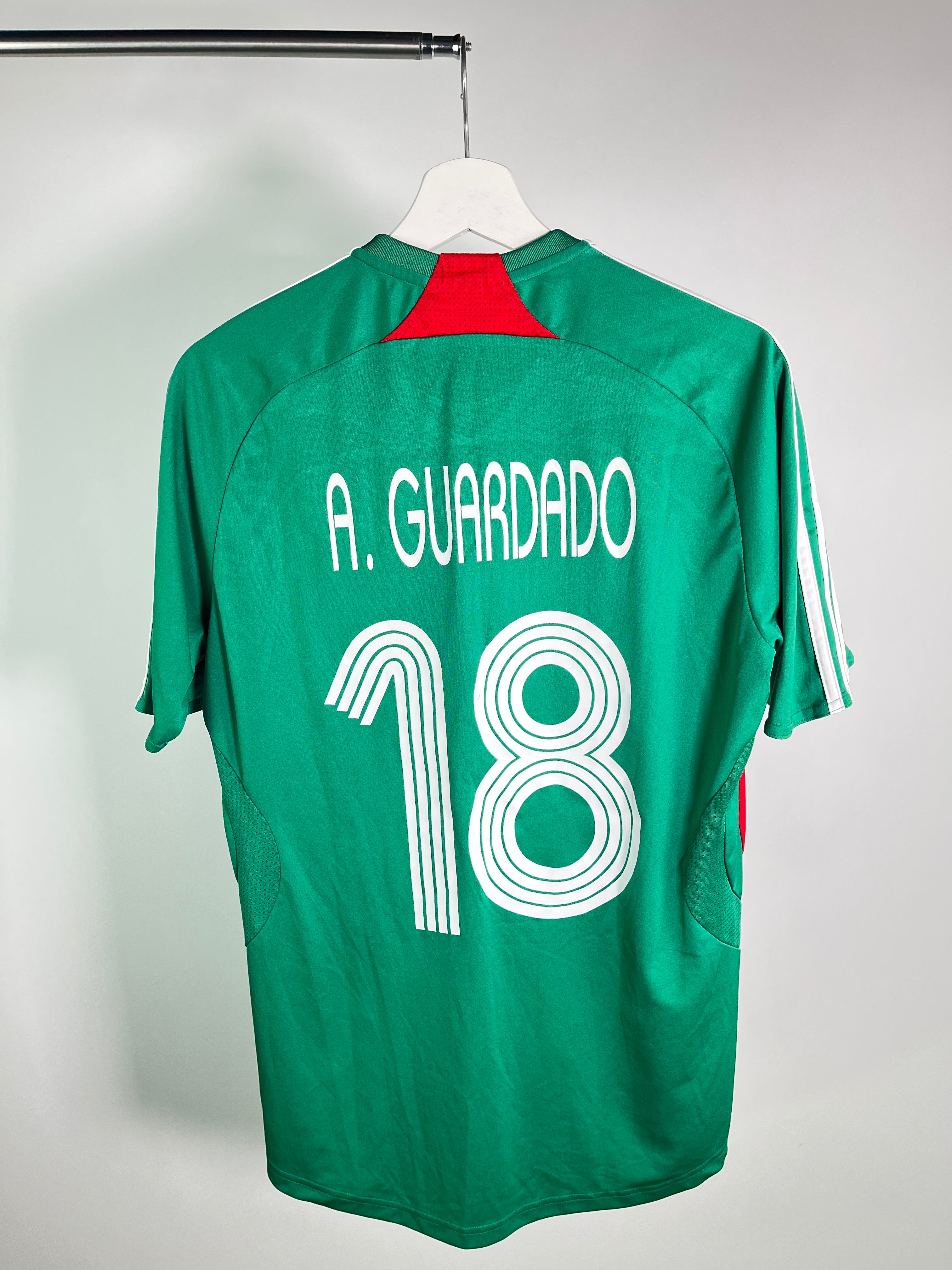 Jersey México Local 2007 2008 Match Worn Copa América vs Paraguay Andrés Guardado (S)