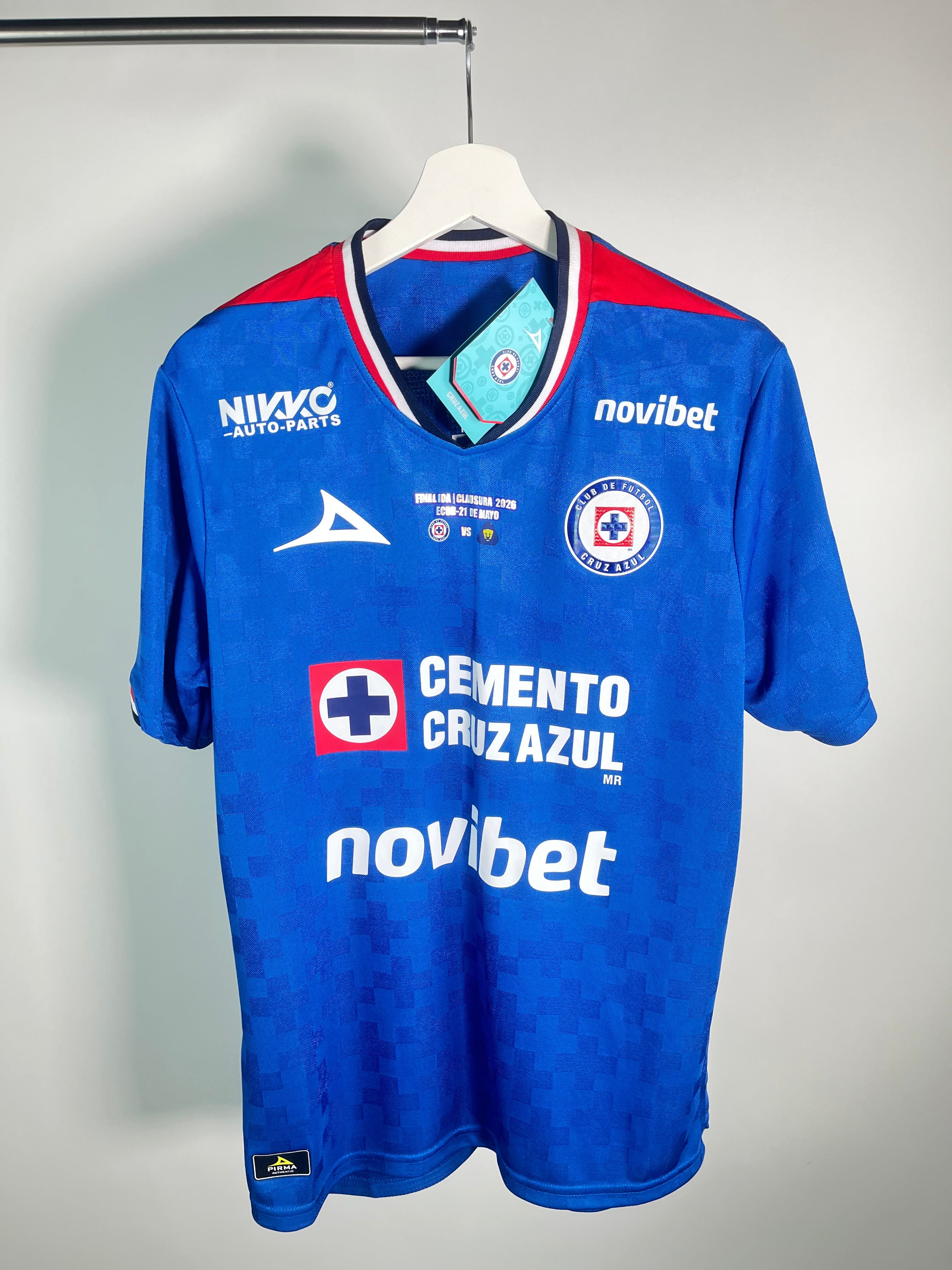 Jersey Cruz Azul Local 2025 2026 Match Detail vs Pumas *C/Etiquetas* Carlos Rodriguez (M)