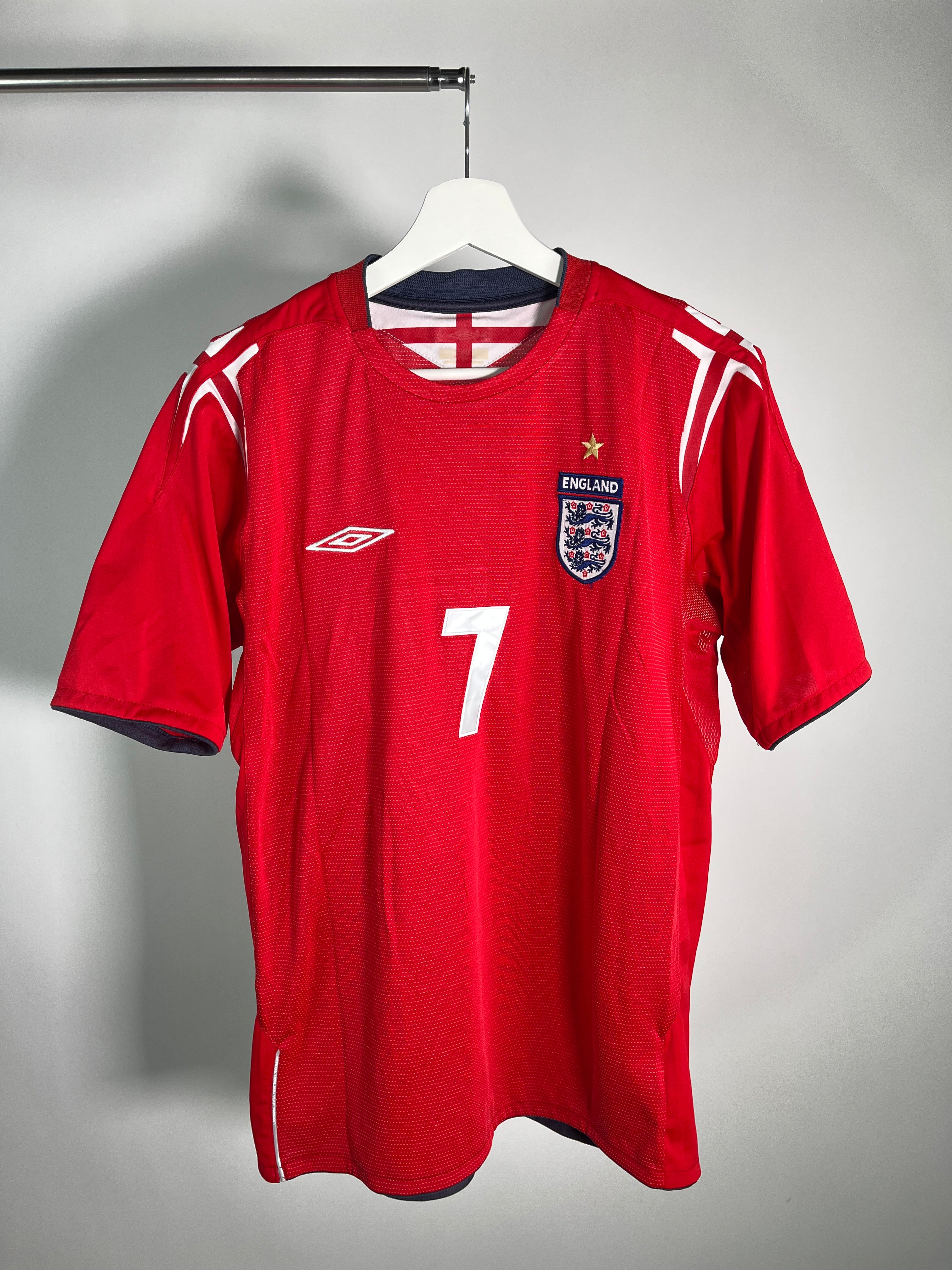 Jersey Inglaterra Visita 2004 2006 David Beckham (M)