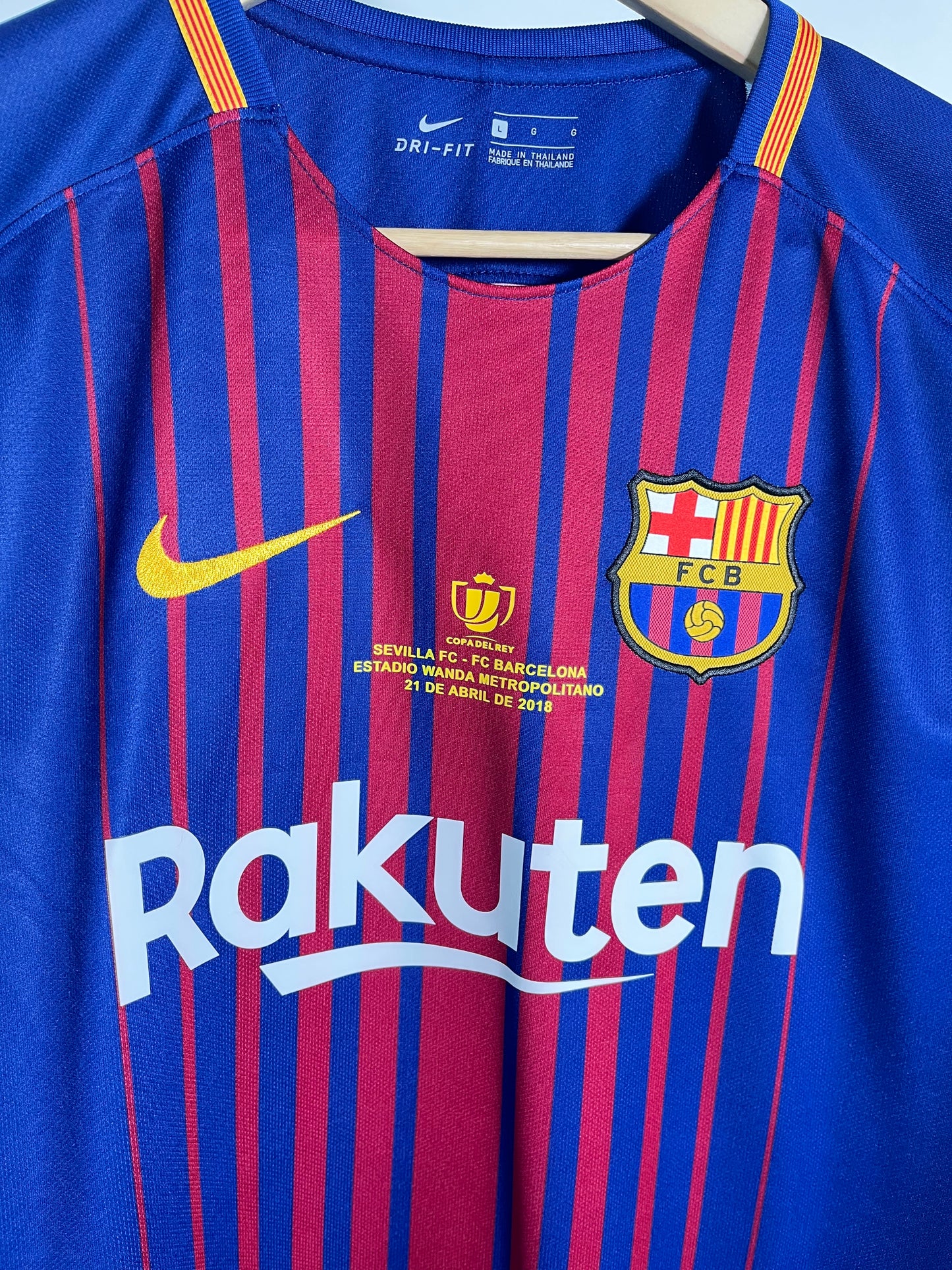 Jersey Barcelona Local 2017 2018 *C/Etiquetas* Copa del Rey Lionel Messi (L)
