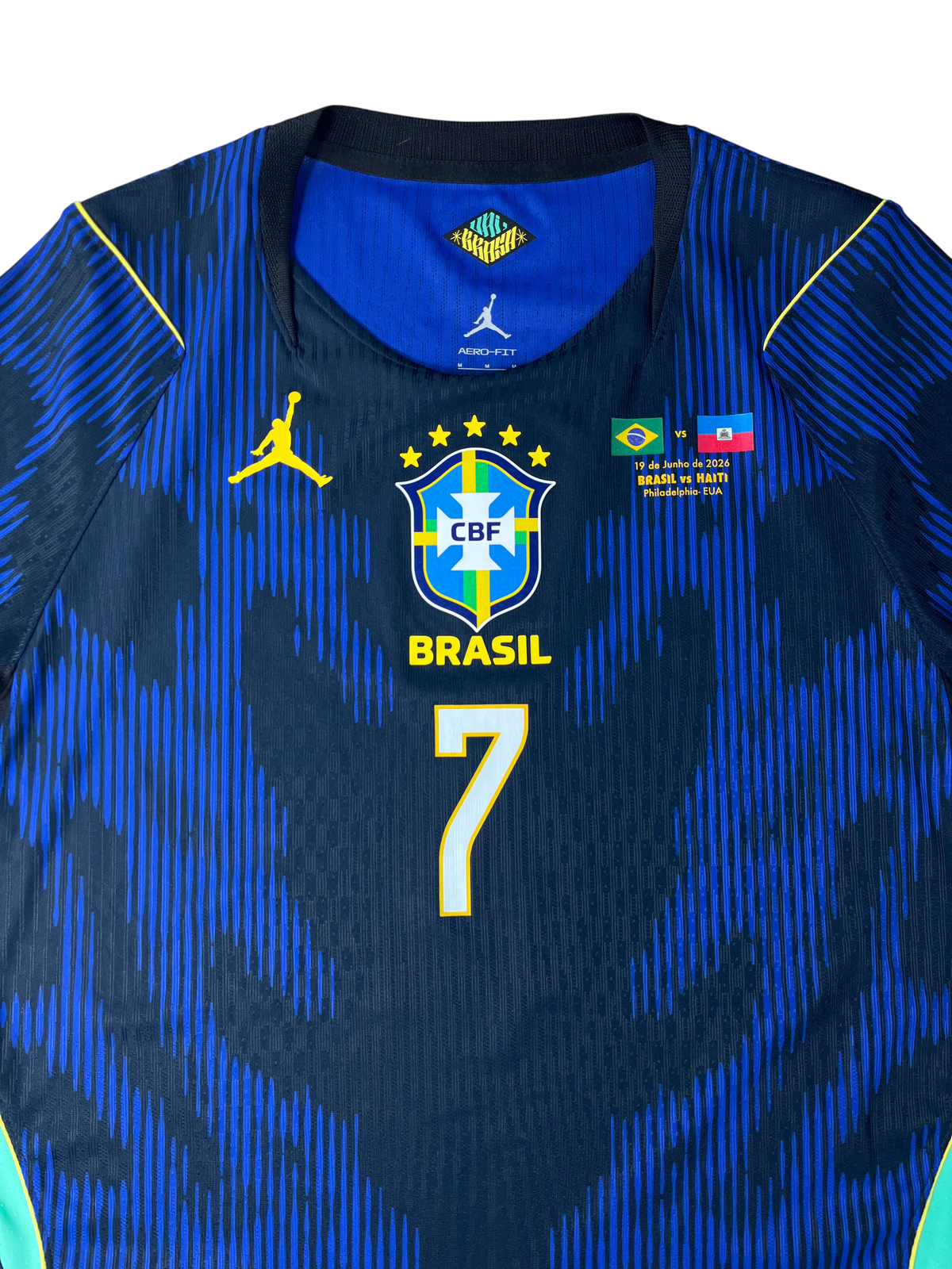 Jersey Brasil Visita 2026 2027 Versión Jugador *Match Detail vs Haití* Vinicius Júnior (M)