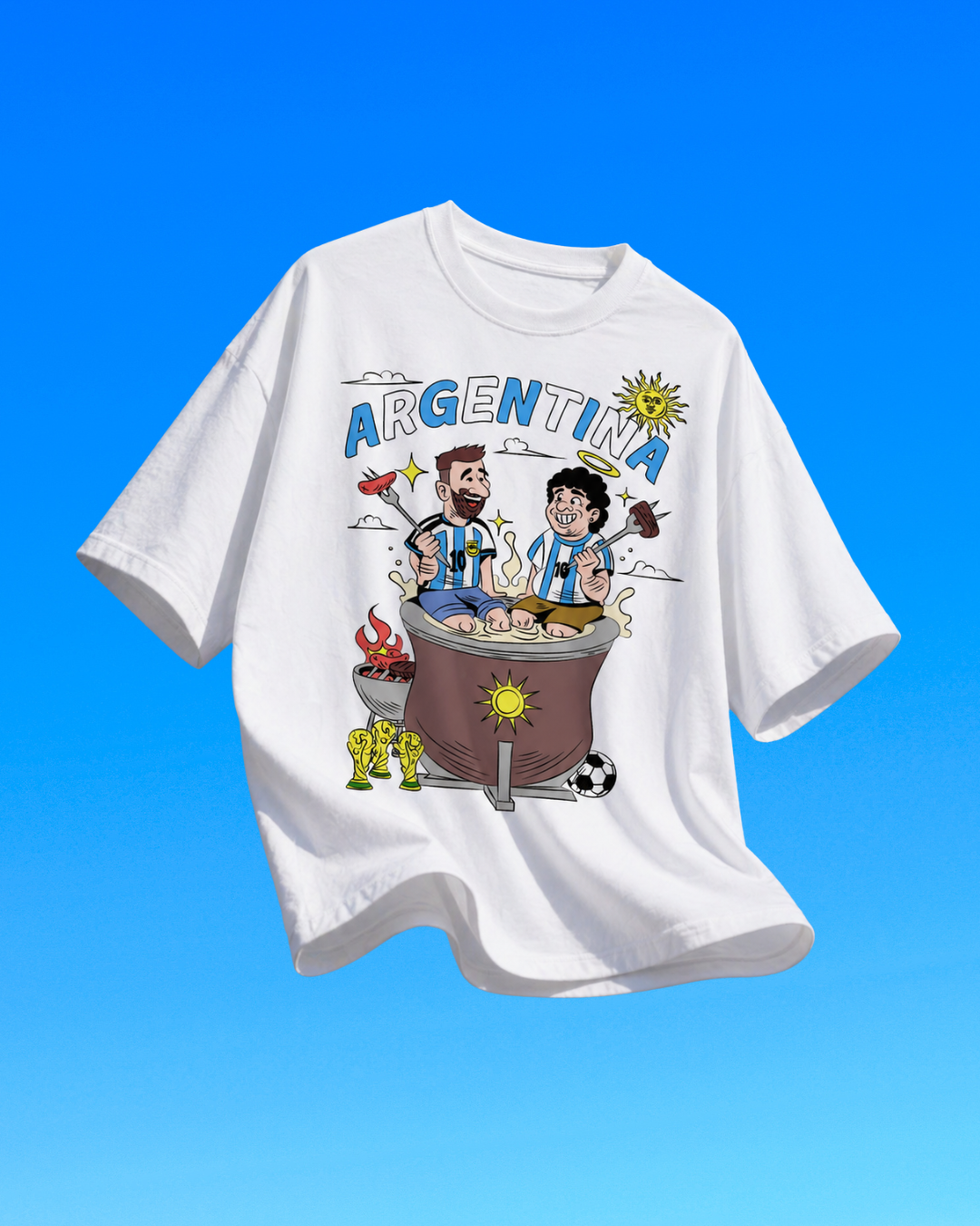 Playera Merch Argentina x El Jugador Número 12 (Múltiples Tallas)