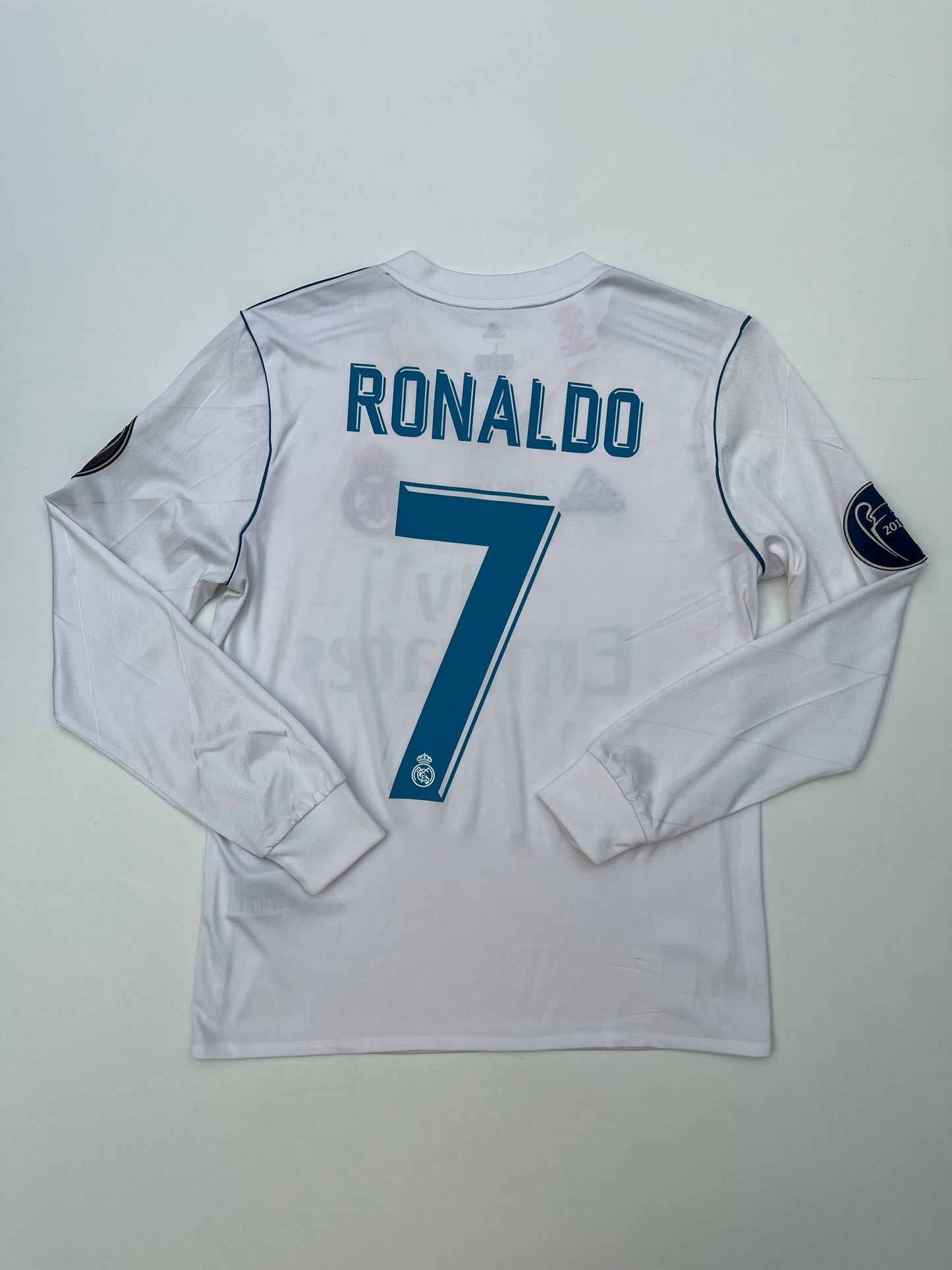 Jersey Real Madrid Local 2017 2018 Match Detail Final Cristiano Ronaldo (L niño)