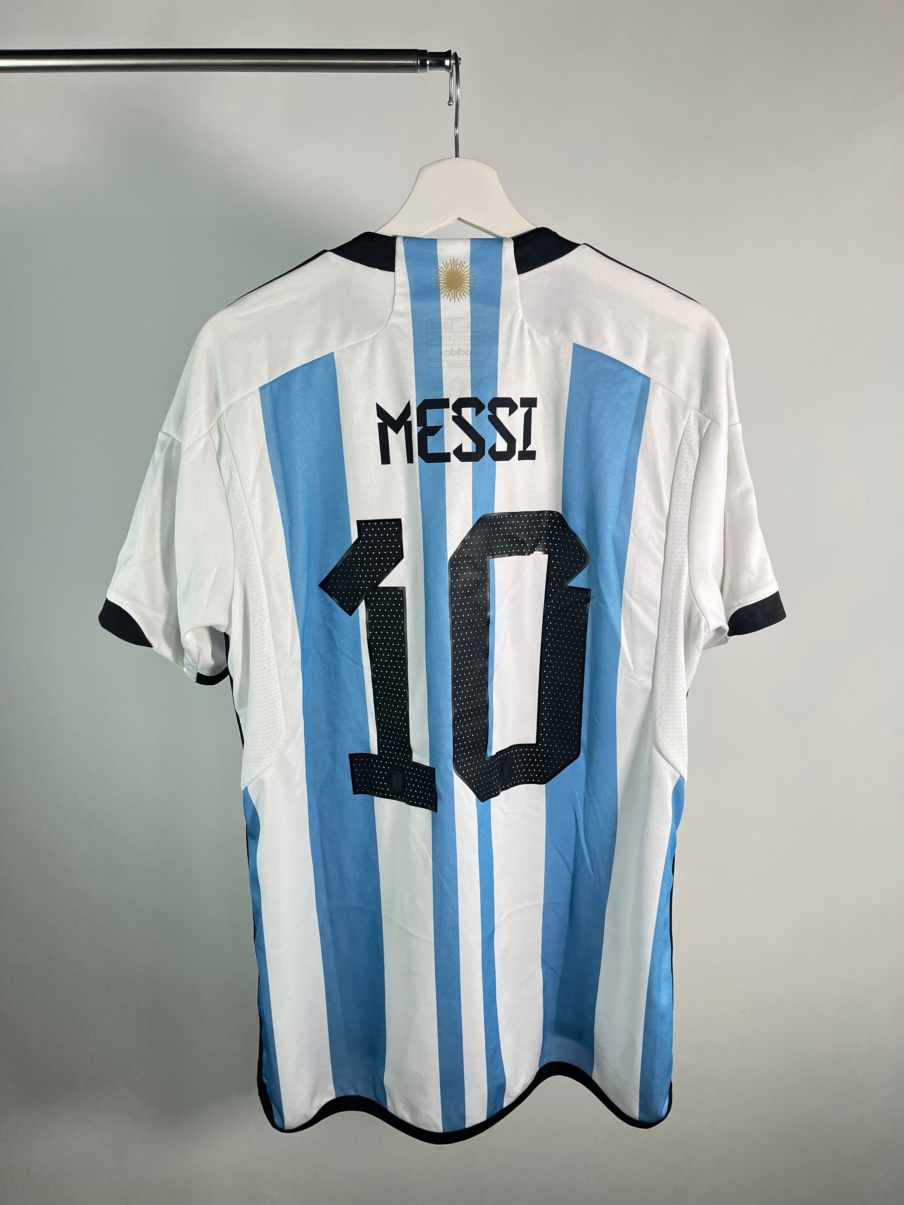 Jersey Argentina Local 2022 2024 *Match Detail Final vs Francia* Lionel Messi (L)