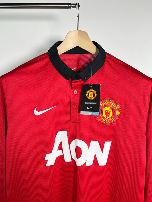 Jersey Manchester United Local 2013 2014 Manga Larga *C/Etiquetas* (L)