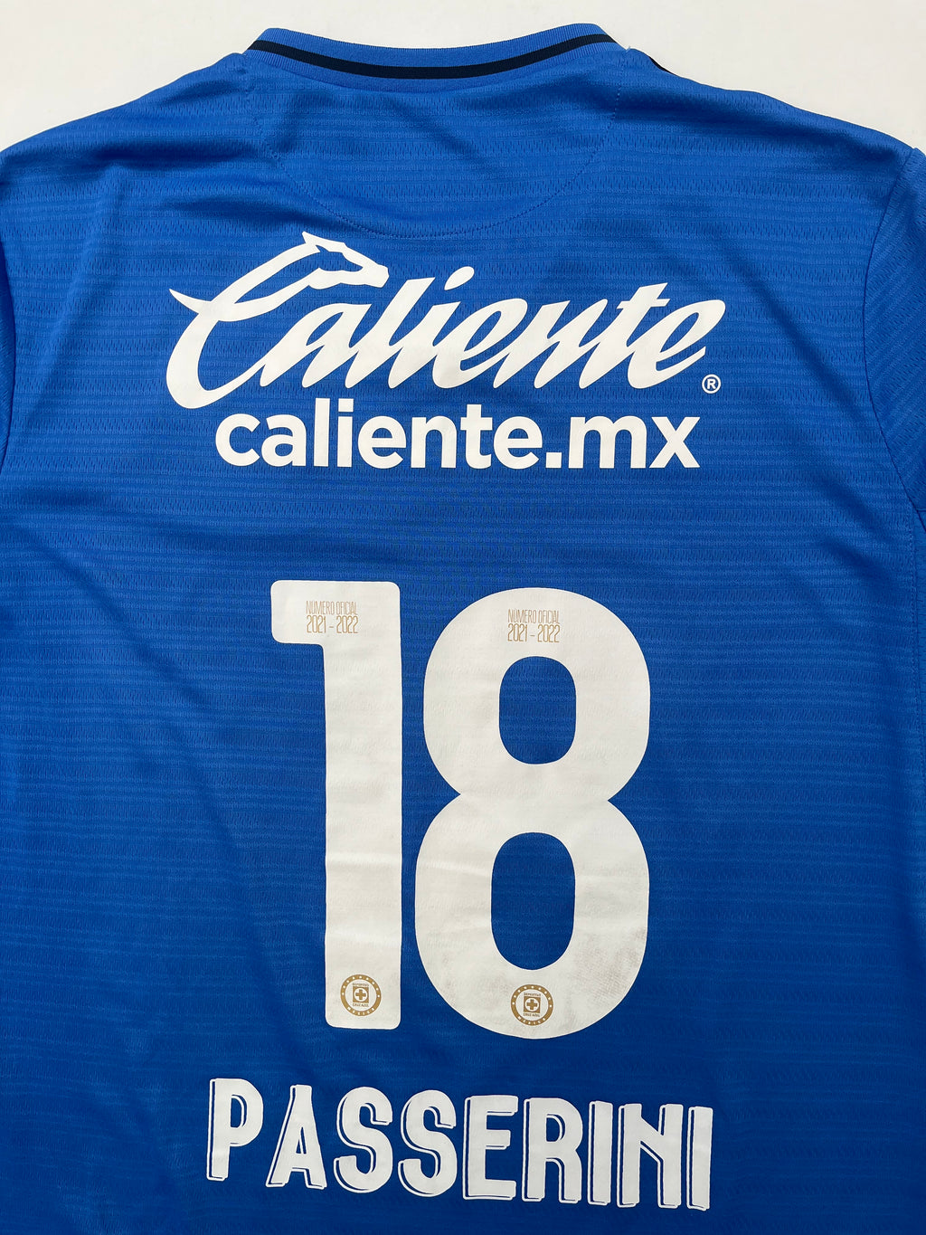 Jersey Cruz Azul Local 2021 2022 Match Worn Lucas Passerini (L)