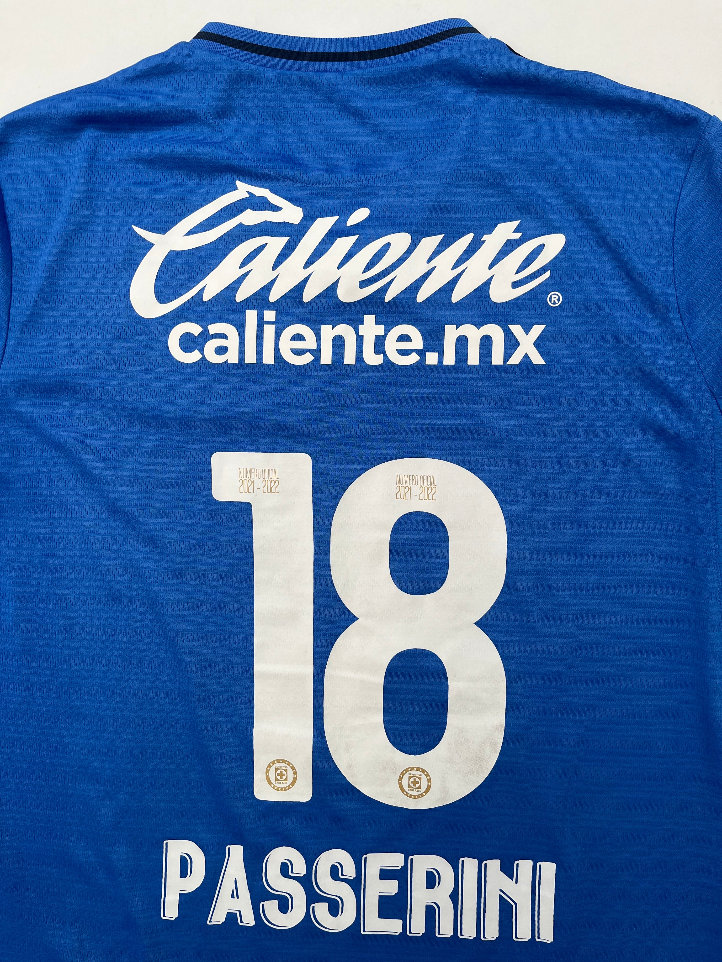 Jersey Cruz Azul Local 2021 2022 Match Worn Lucas Passerini (L)