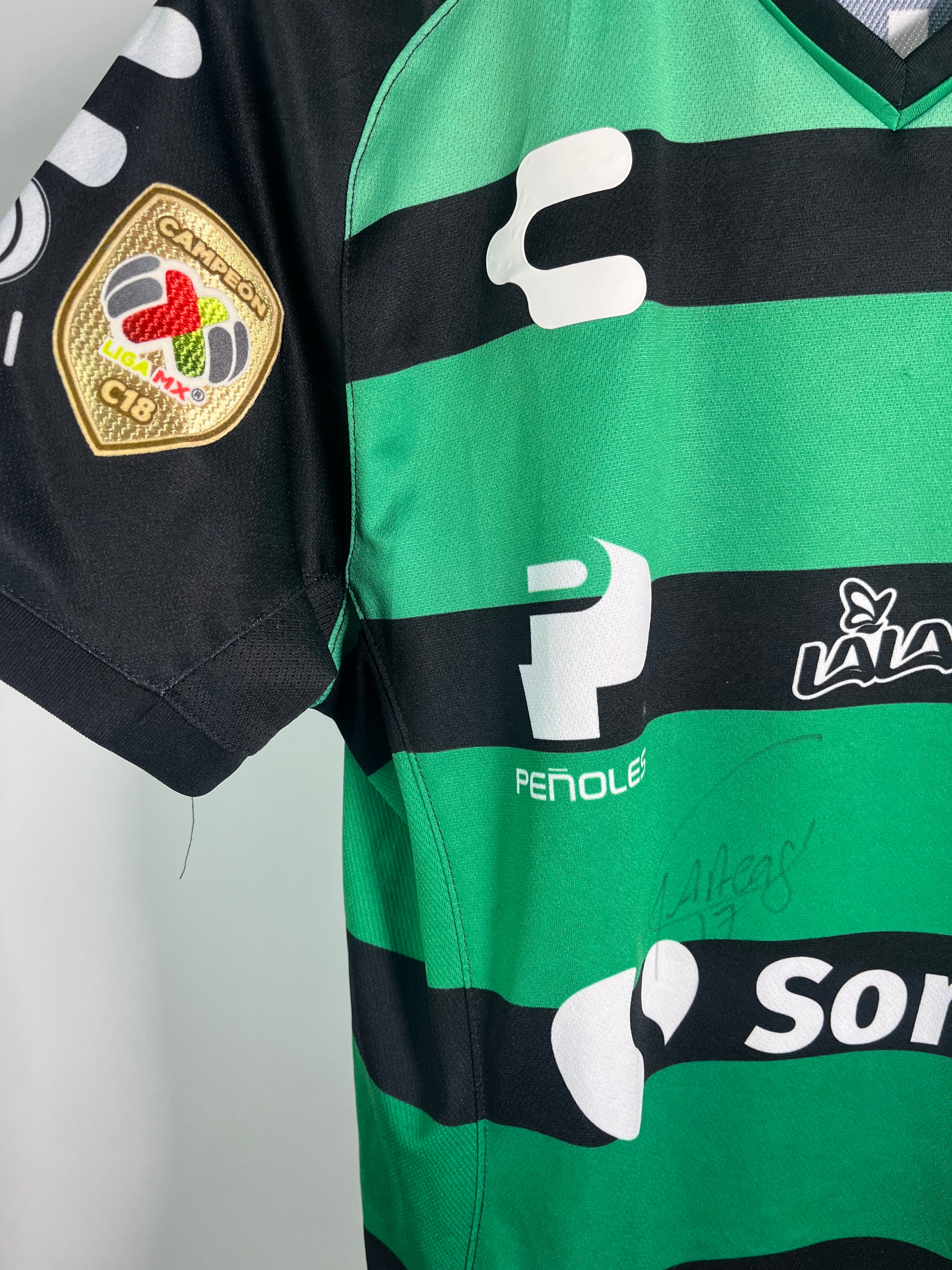Jersey Santos Laguna Visita 2018 2019 Utilería Autografiado Gerardo Arteaga (S)