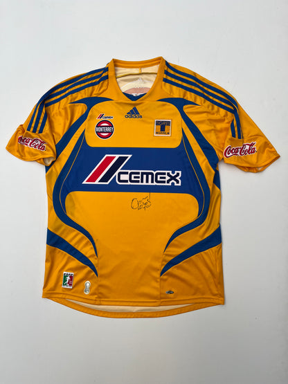 Tigres Home Jersey 2007 2008 Autographed Lucas Lobos (L)