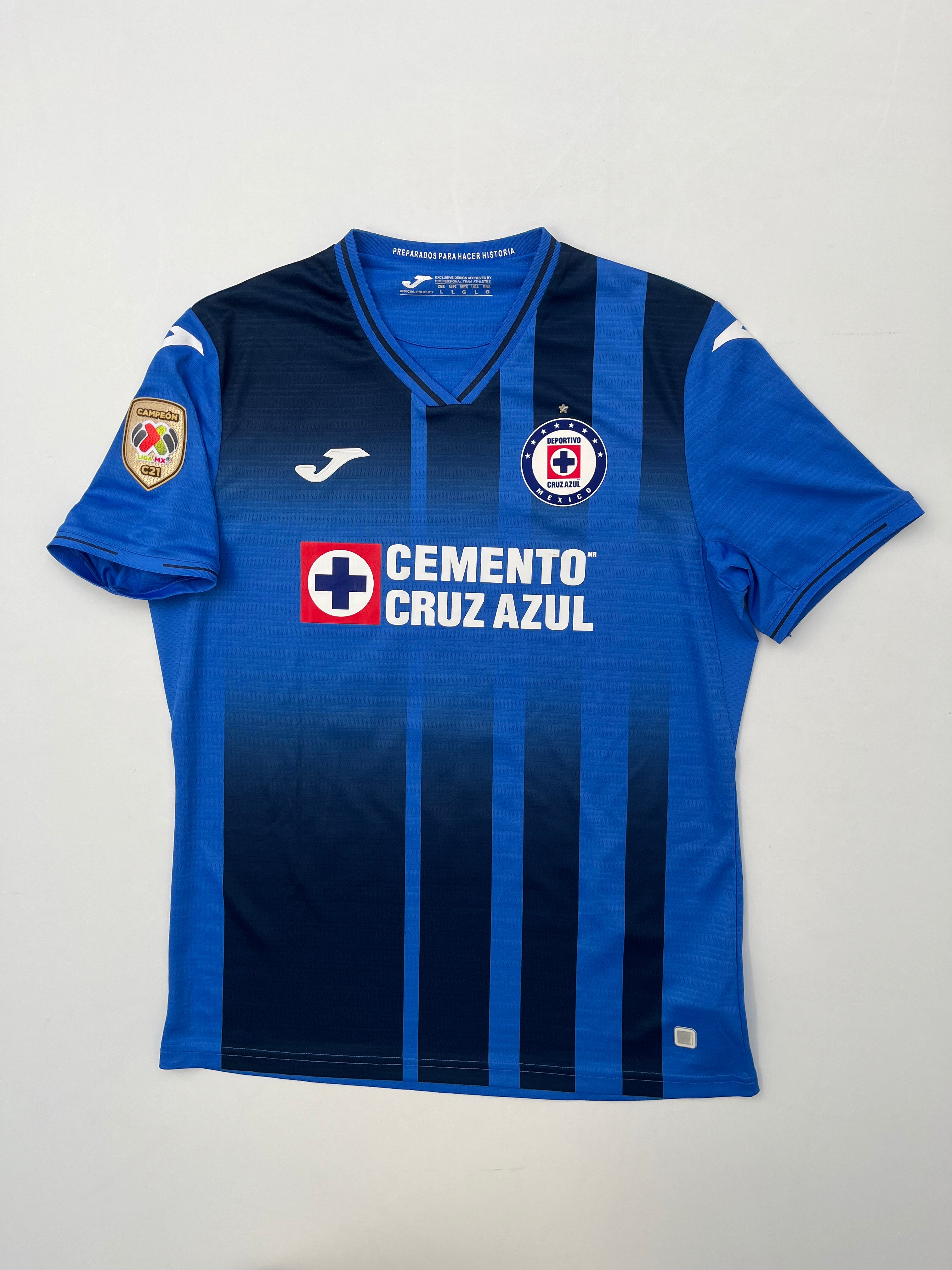 Jersey Cruz Azul Local 2021 2022 Match Worn Lucas Passerini (L)