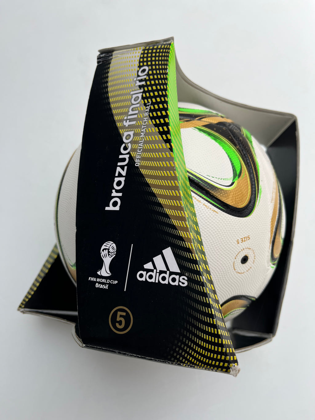 Balón Mundial “Brazuca Final Río” 2014 Match Ball Con Caja OMB (Talla 5)