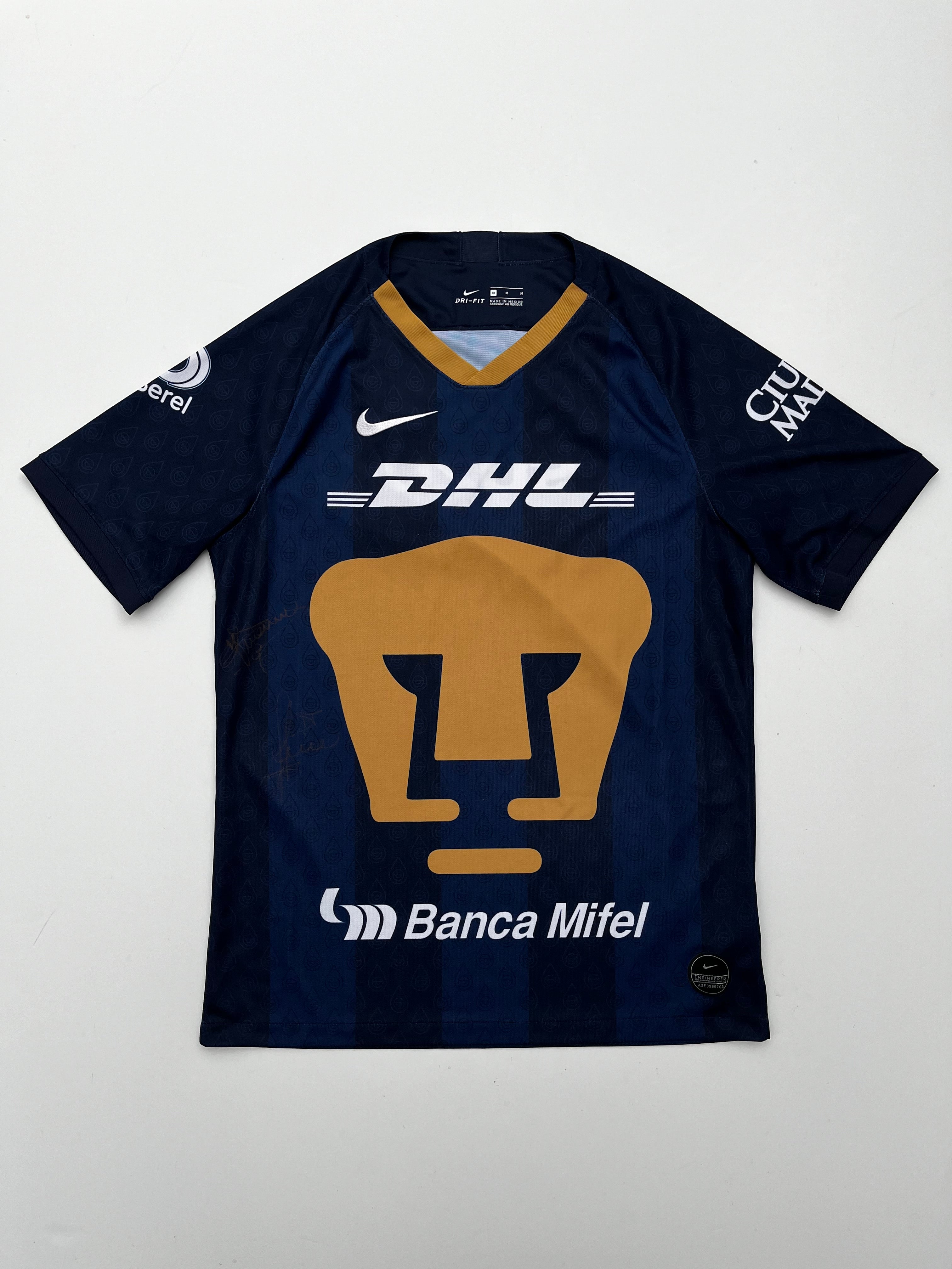 Jersey Pumas Visita 2019 2020 Autografiado Andrés Lillini y Juan Dinenno (M)