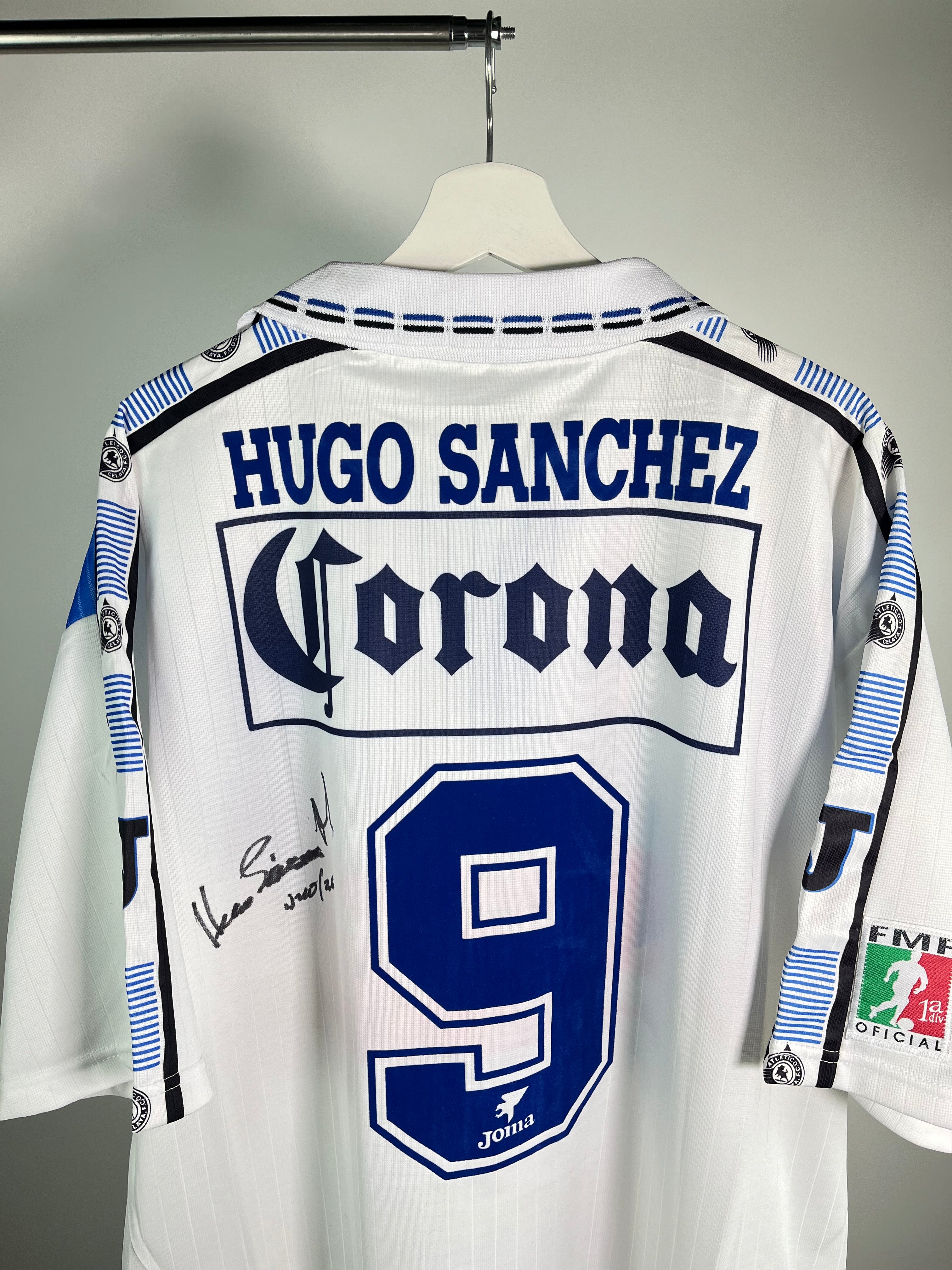 Jersey Celaya Local 1996 1997 Autografiado Por Hugo Sanchez (XL)