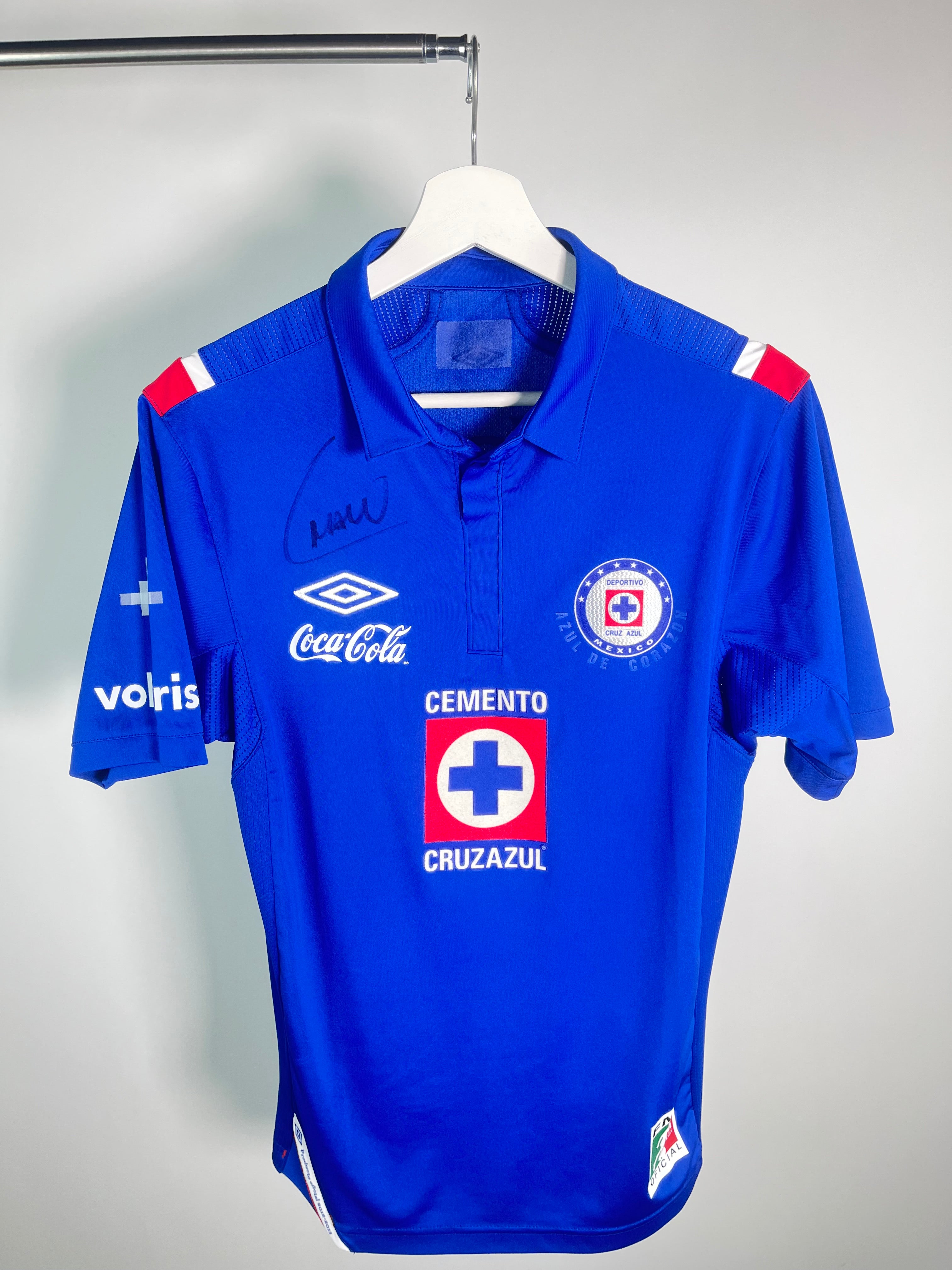 Jersey Cruz Azul Local 2012 2013 Autografiado Christian Chaco Giménez (S)