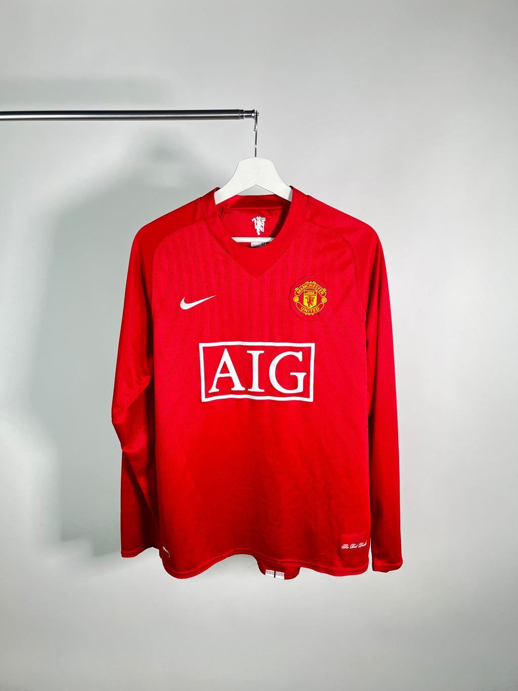 Jersey Manchester United Local 2008 2009 Manga Larga Cristiano Ronaldo (M)