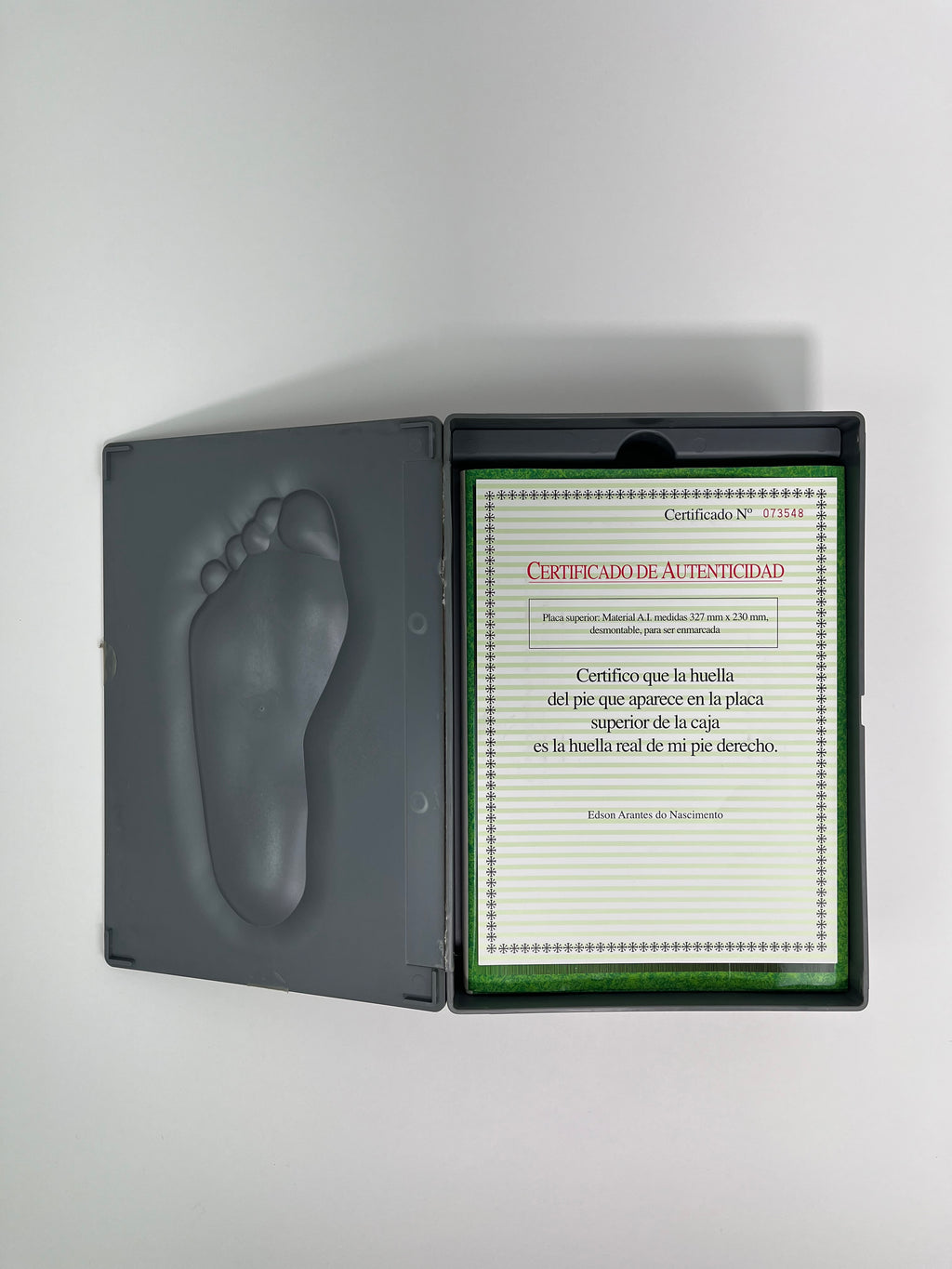 Huella Pelé Con Certificado de Autenticidad